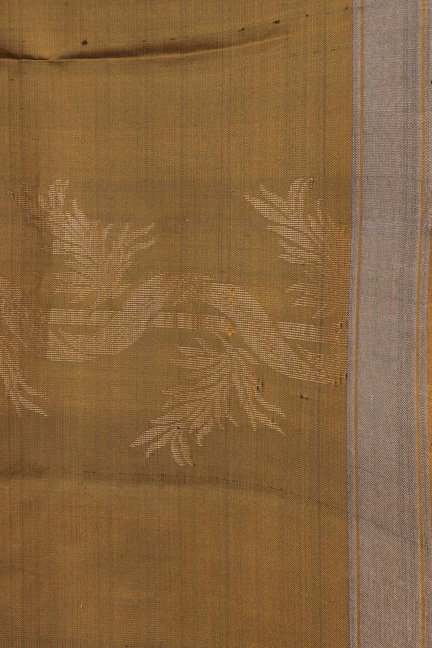 Border image of Gold Dual Tone Soft Silk Saree with Zari Butta on the body and Zari Border. 