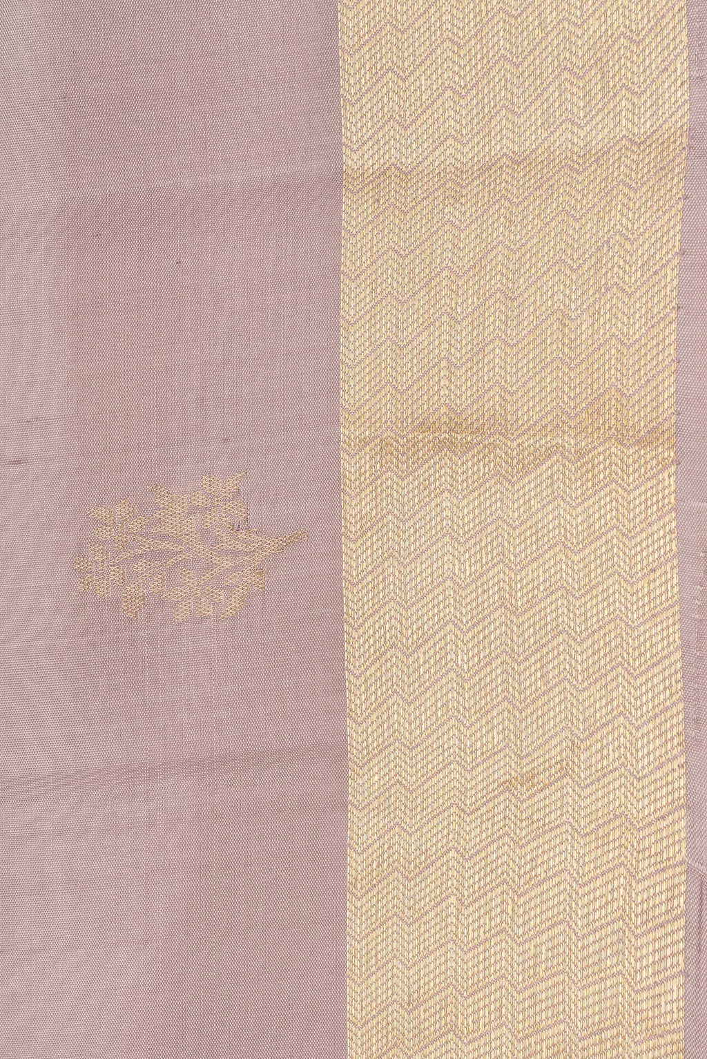 Border image of Beige Dual Tone Soft Silk Saree with Zari Butta on the body and Zari Border. 