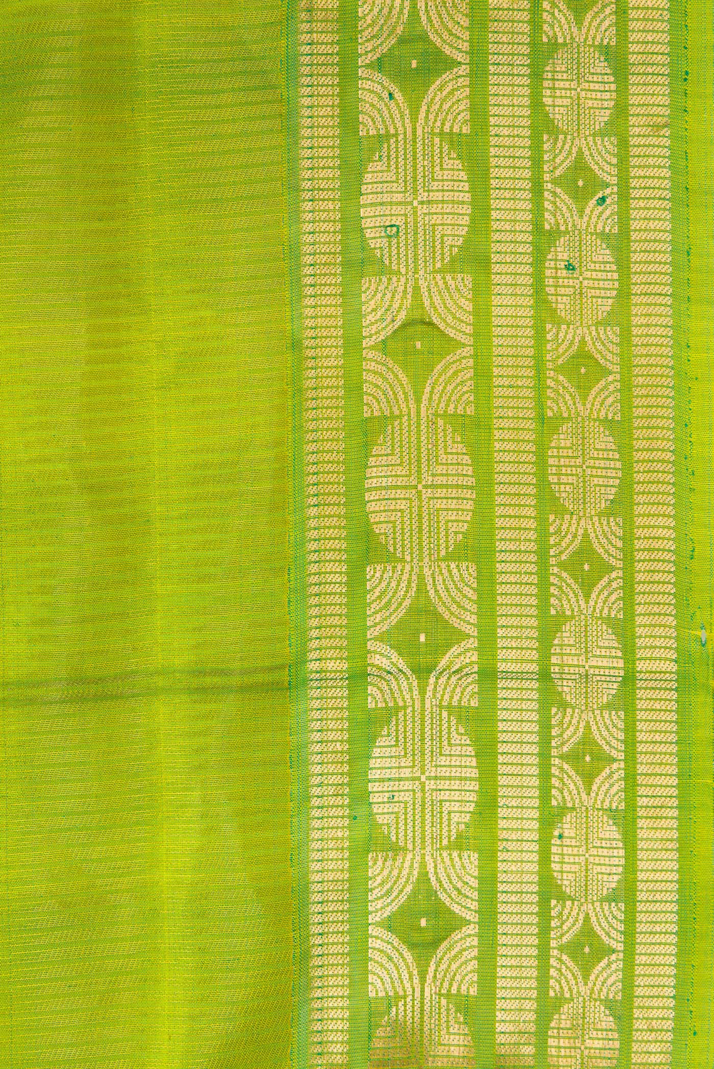 Border image of Green Dual Tone Soft Silk Saree with Zari Brocade on the body and Zari Border. 