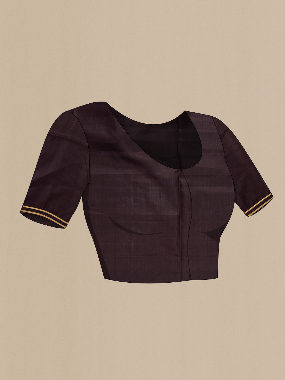 Close up image of the blouse of Pista Green Dual Tone Soft Silk Saree with Checked design on the body and Zari Border. 