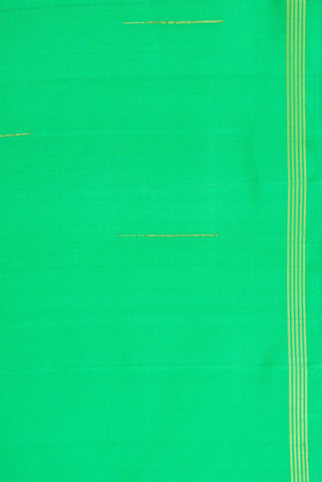 Border image of Parrot Green Dual Tone Kanjivaram Silk Saree with Zari Butta on the body and Zari Border. 
