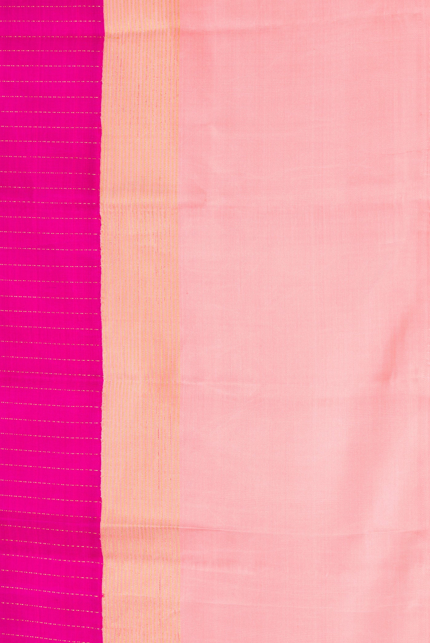 Border image of Purple Dual Tone Kanjivaram Silk Saree with Stripes on the body and Zari Border. 