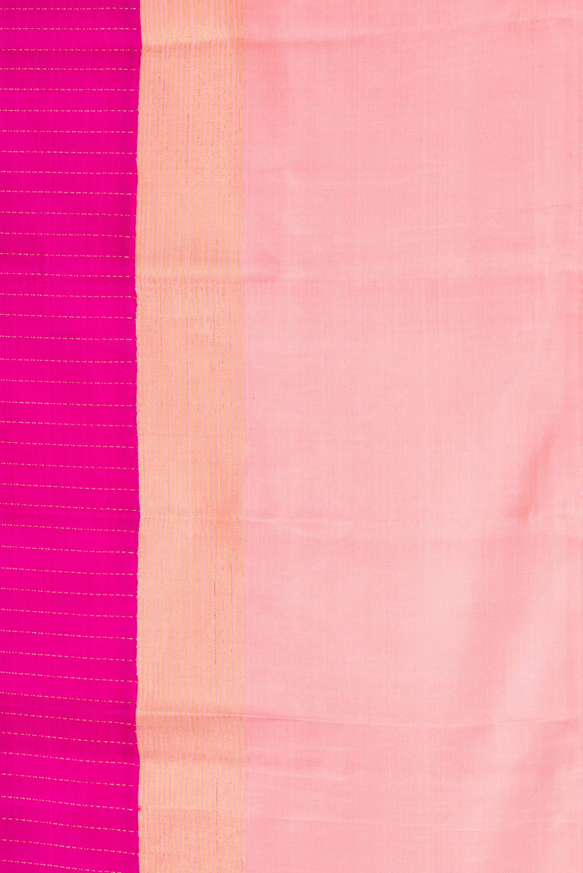 Border image of Purple Dual Tone Kanjivaram Silk Saree with Stripes on the body and Zari Border. 