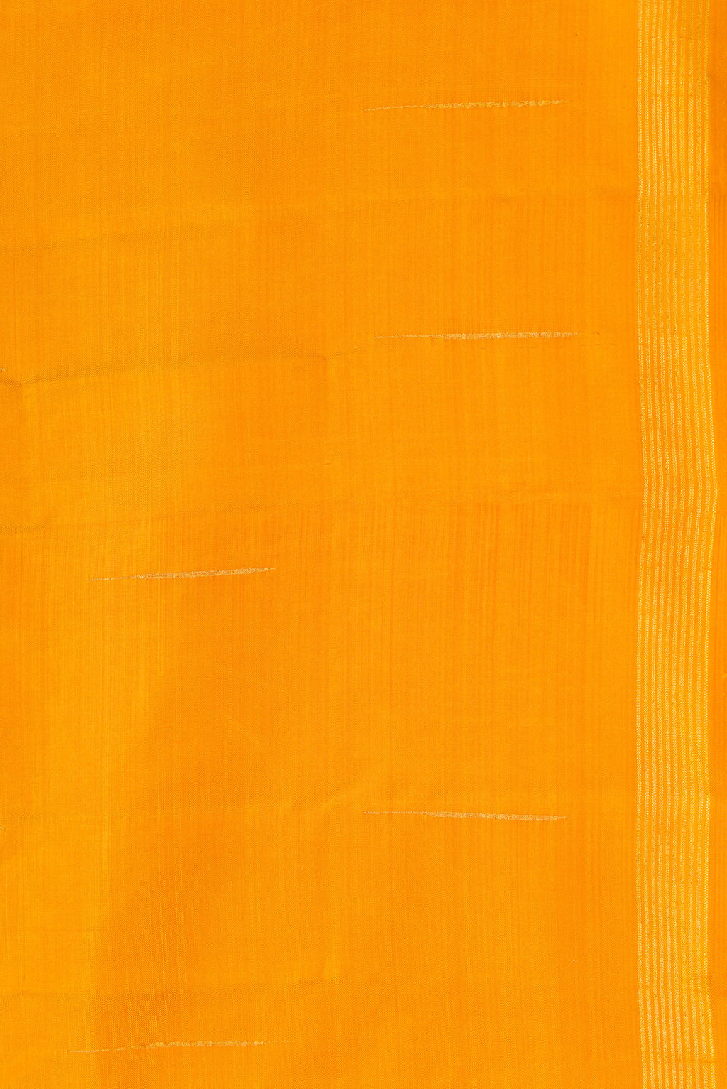 Border image of Beige and Mustard Color Kanjivaram Silk Saree with Half And Half on the body and Thin Zari Line. 