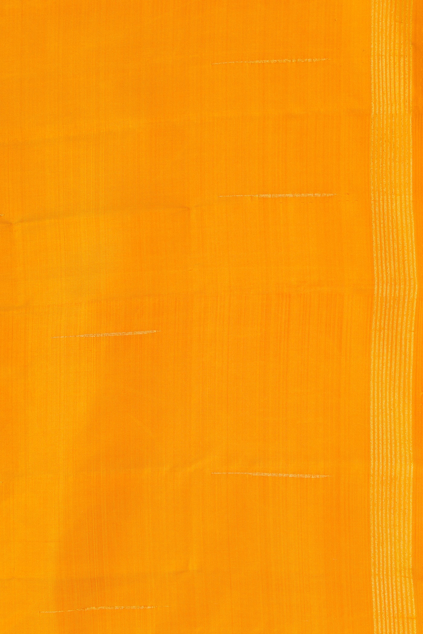 Border image of Beige and Mustard Color Kanjivaram Silk Saree with Half And Half on the body and Thin Zari Line. 
