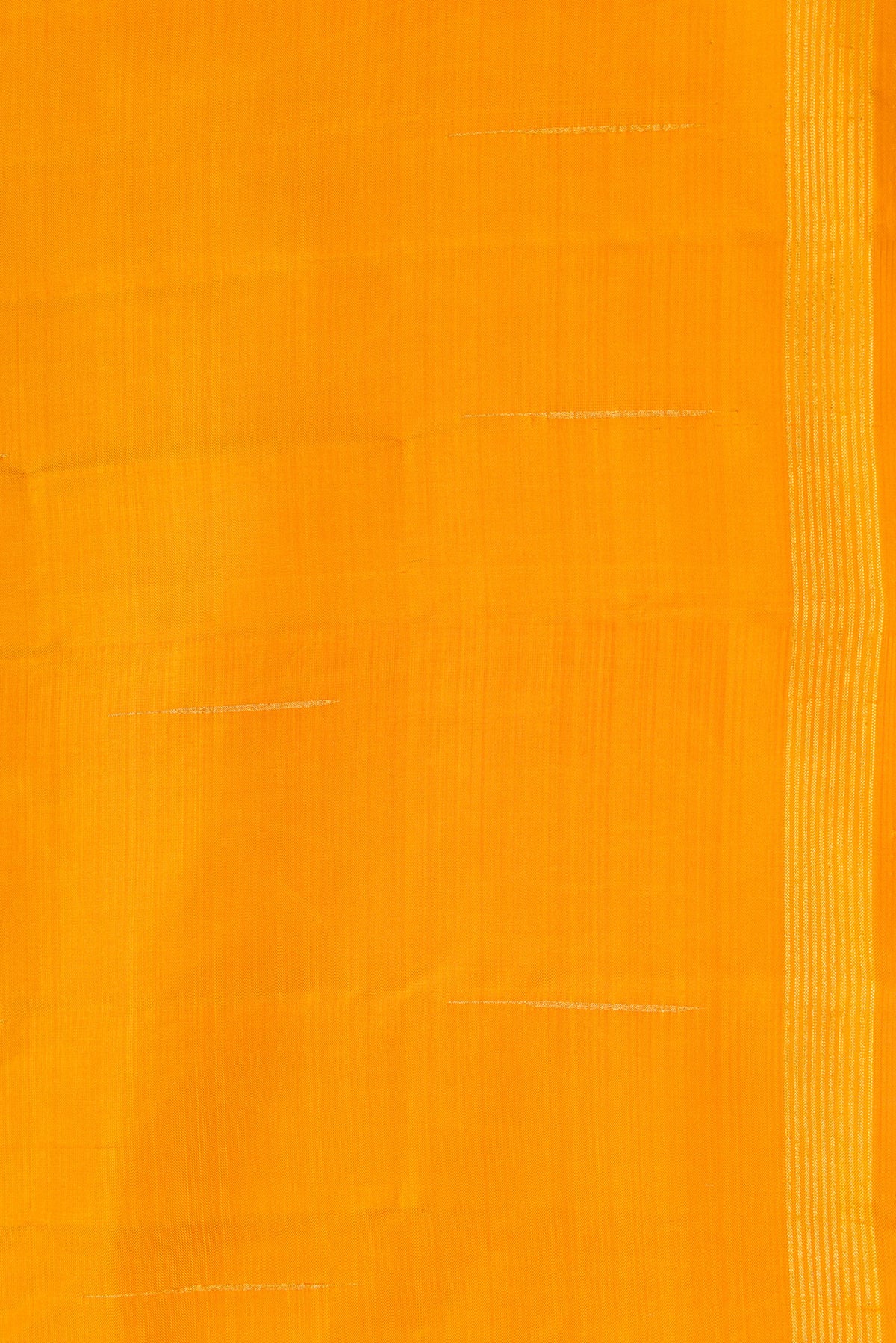 Border image of Beige and Mustard Color Kanjivaram Silk Saree with Half And Half on the body and Thin Zari Line. 