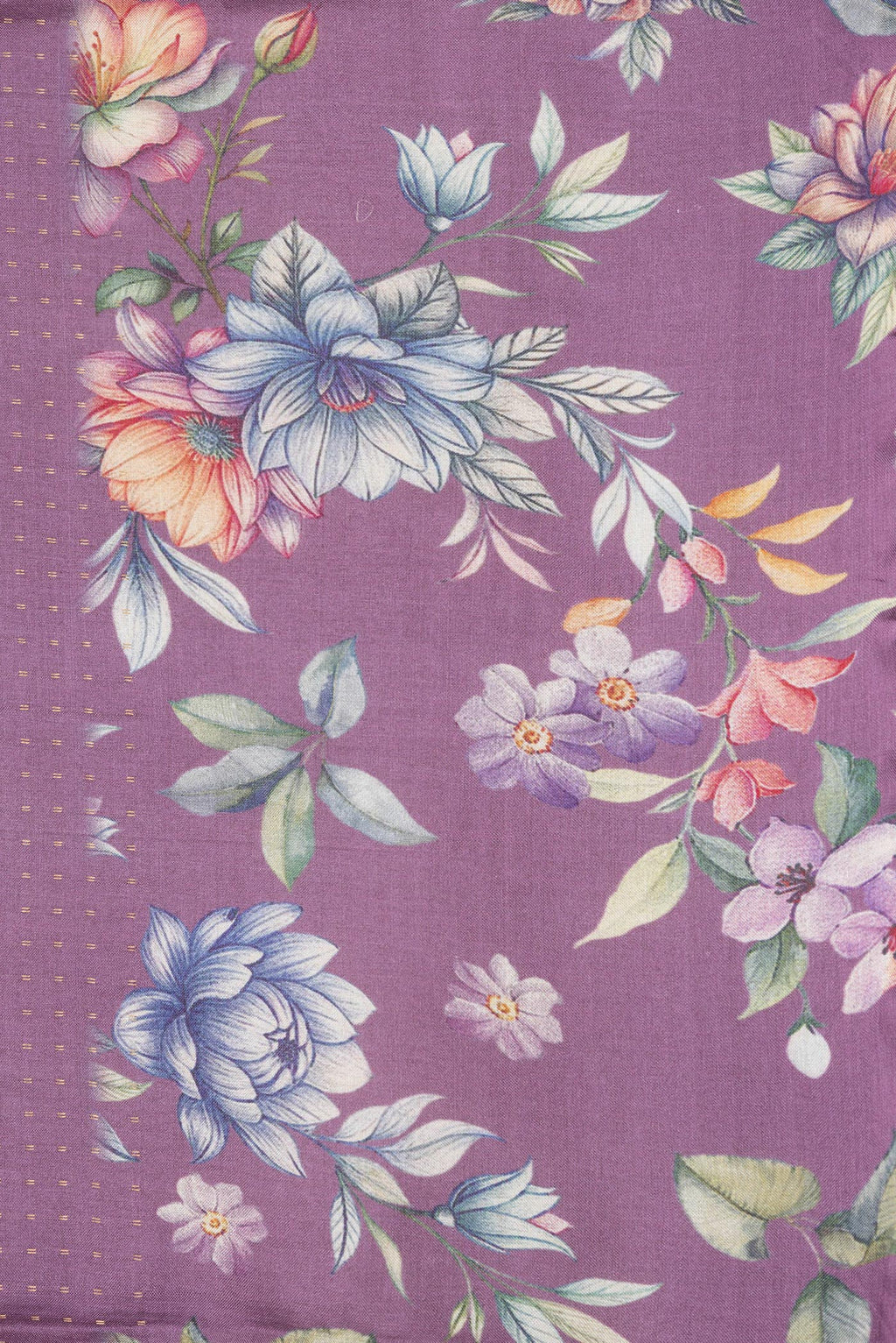Border image of Lavender Dual Tone Tussar Silk Saree with Stripes on the body and Fancy Border. 