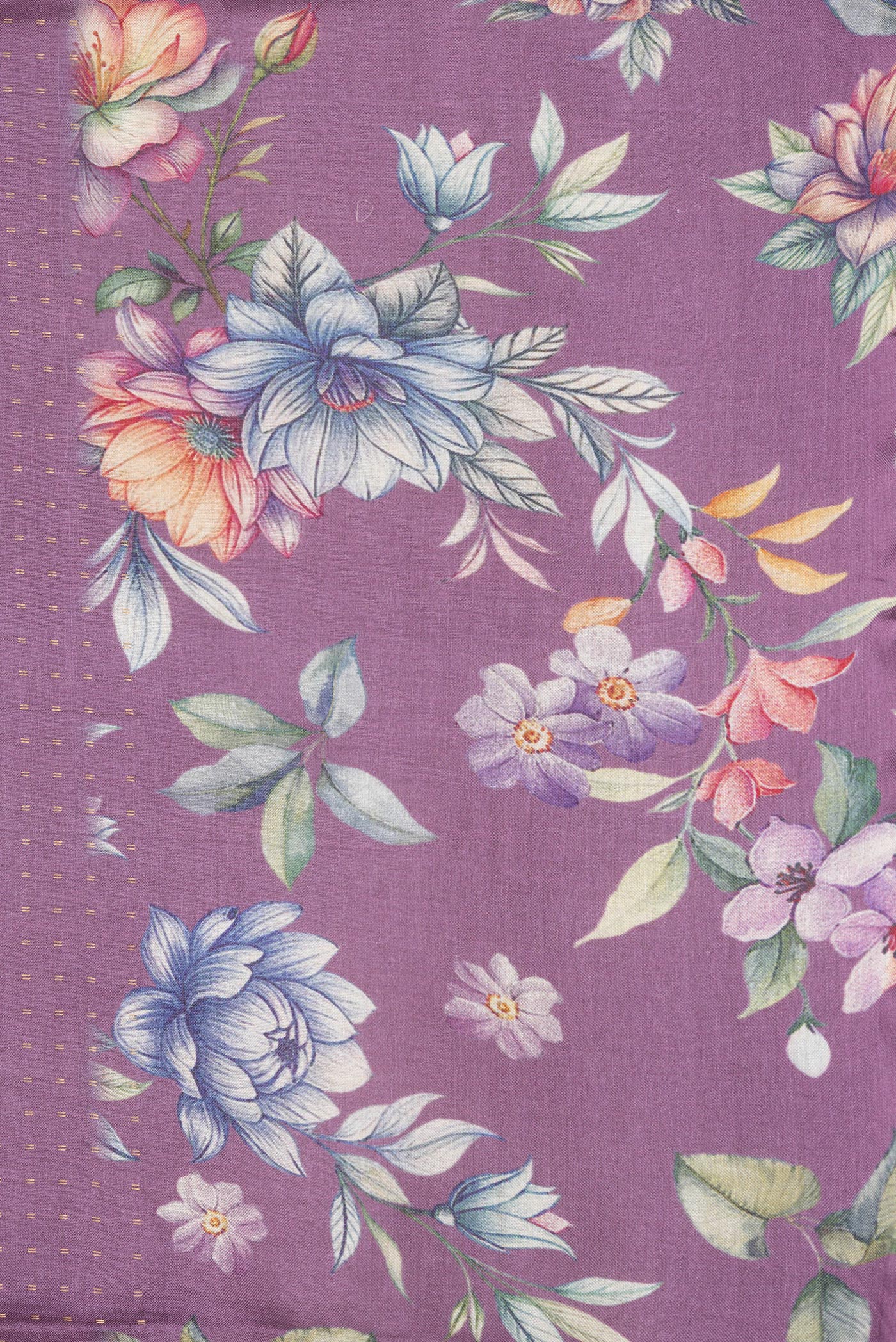 Border image of Lavender Dual Tone Tussar Silk Saree with Stripes on the body and Fancy Border. 