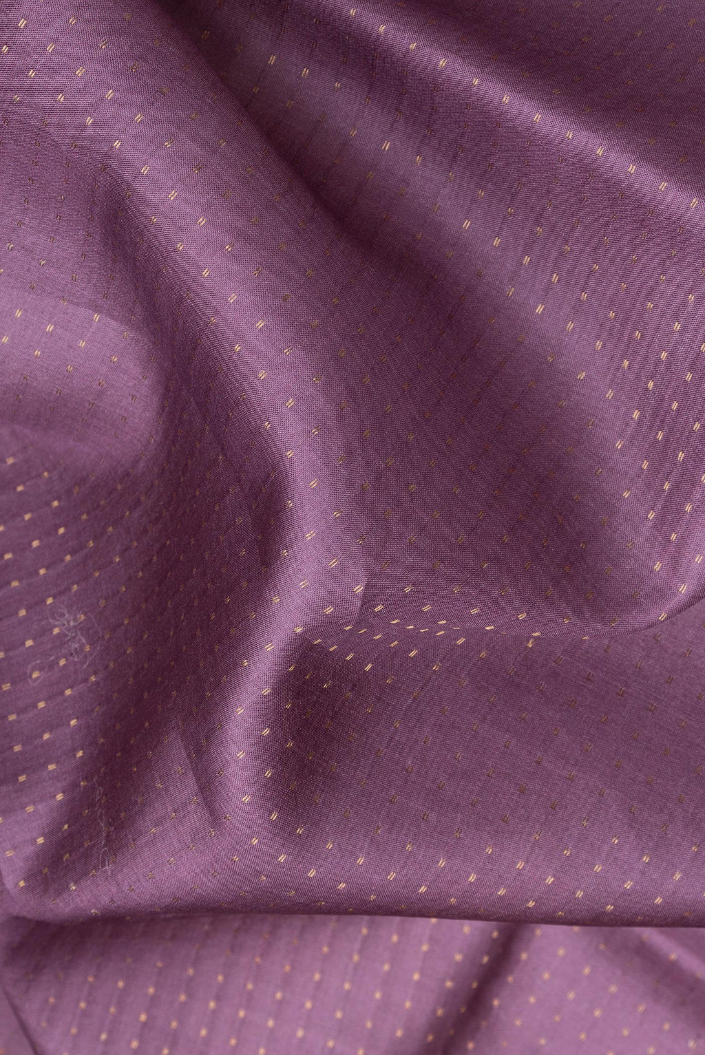 Close up of Lavender Dual Tone Tussar Silk Saree with Stripes on the body and Fancy Border.  displaying folds