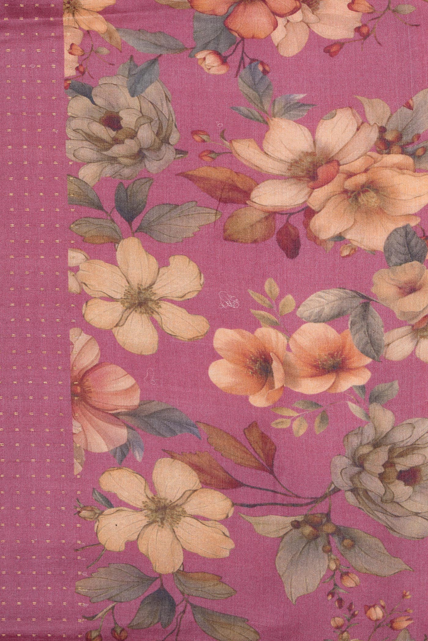 Border image of Pink Dual Tone Tussar Silk Saree with Stripes on the body and Fancy Border. 