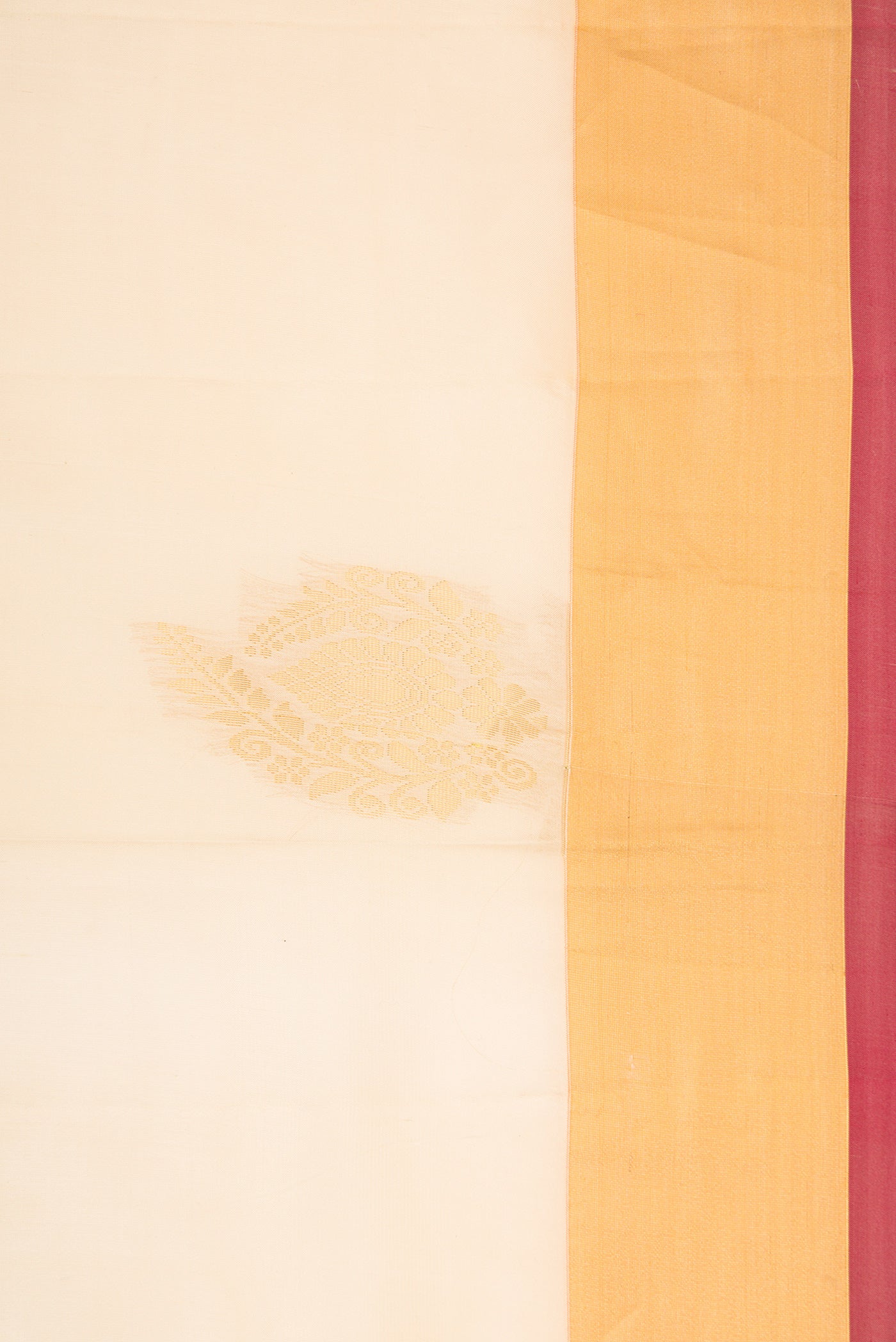 Border image of Sandal Dual Tone Soft Silk Saree with Zari Butta on the body and Zari Border. 