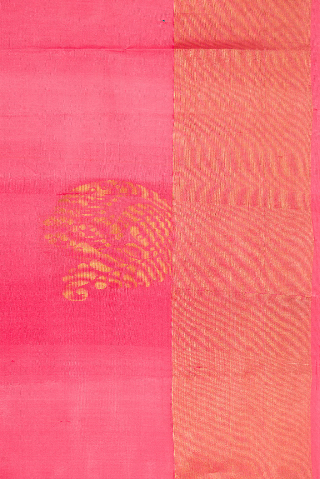 Border image of Pink Dual Tone Soft Silk Saree with Zari Butta on the body and Zari Border. 