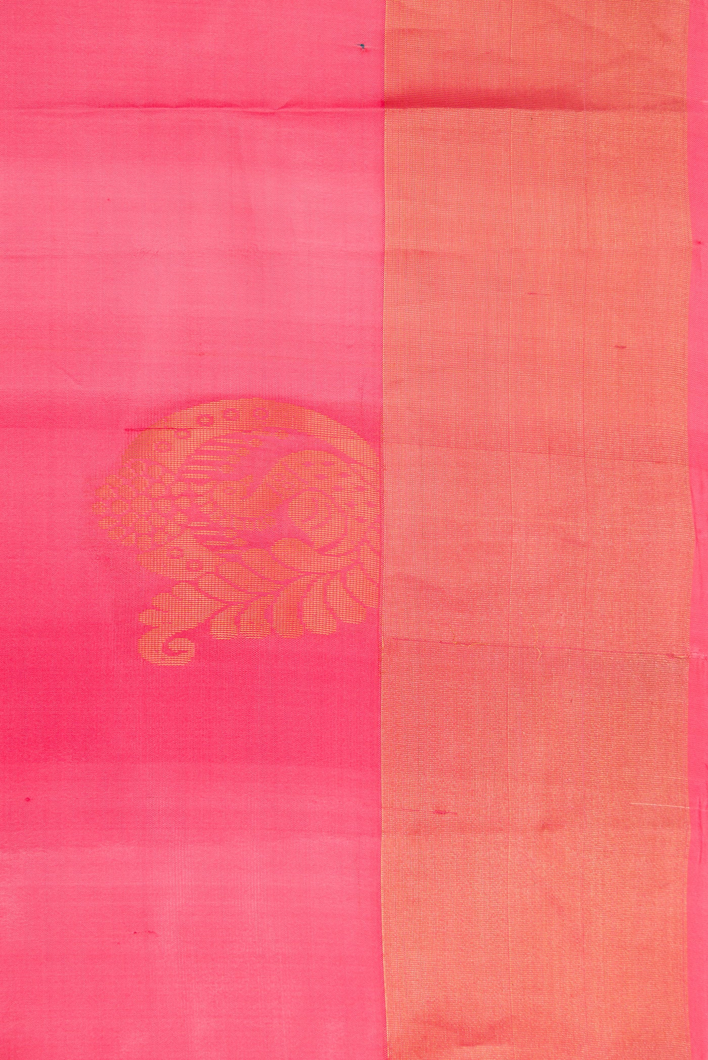 Border image of Pink Dual Tone Soft Silk Saree with Zari Butta on the body and Zari Border. 