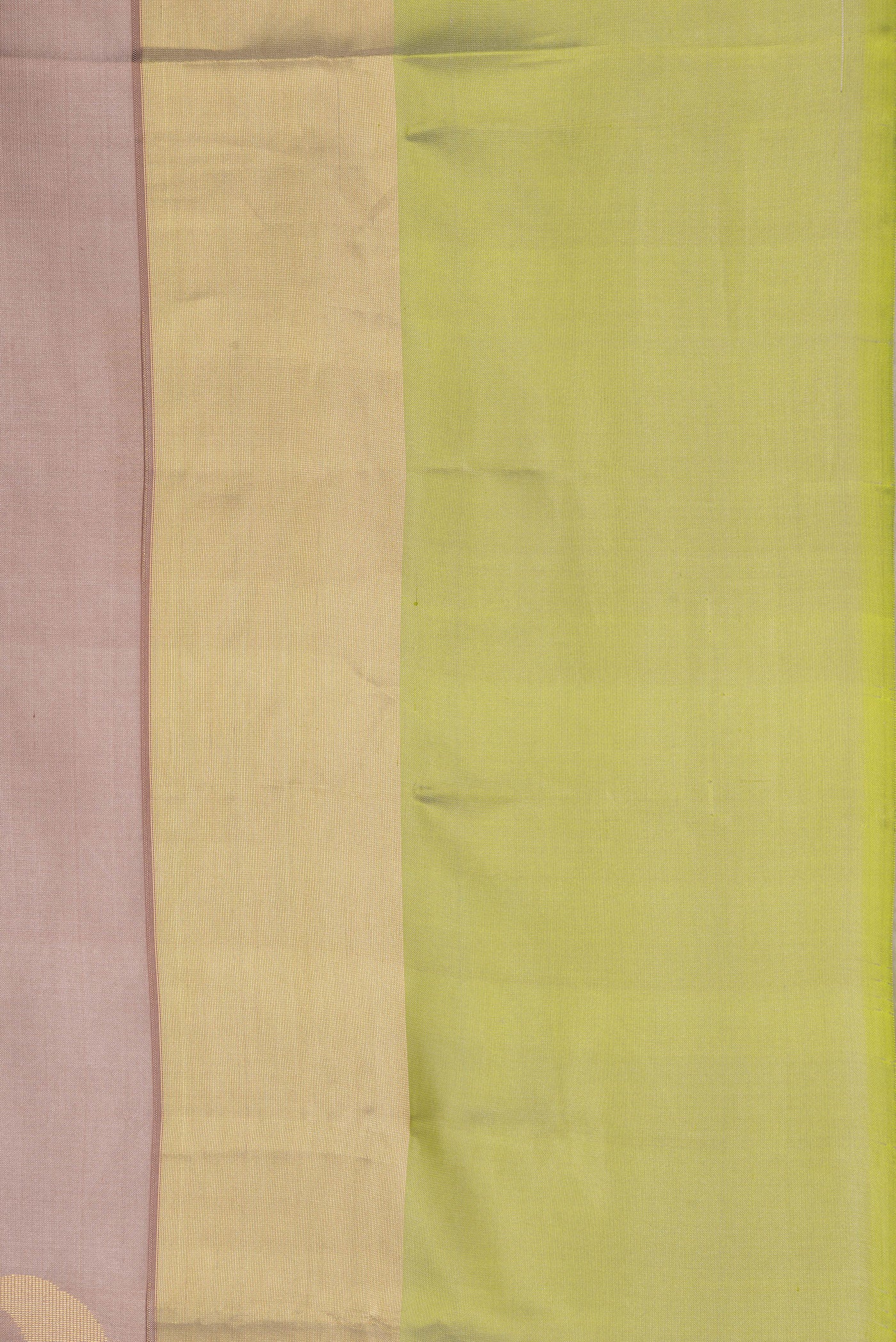 Border image of Brown Dual Tone Soft Silk Saree with Zari Butta on the body and Zari Border. 