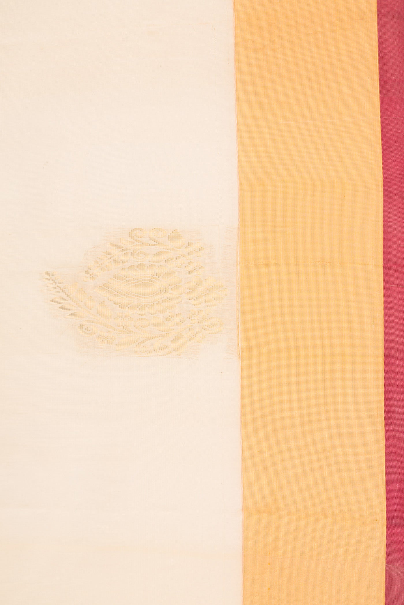 Border image of Sandal Dual Tone Soft Silk Saree with Zari Butta on the body and Zari Border. 