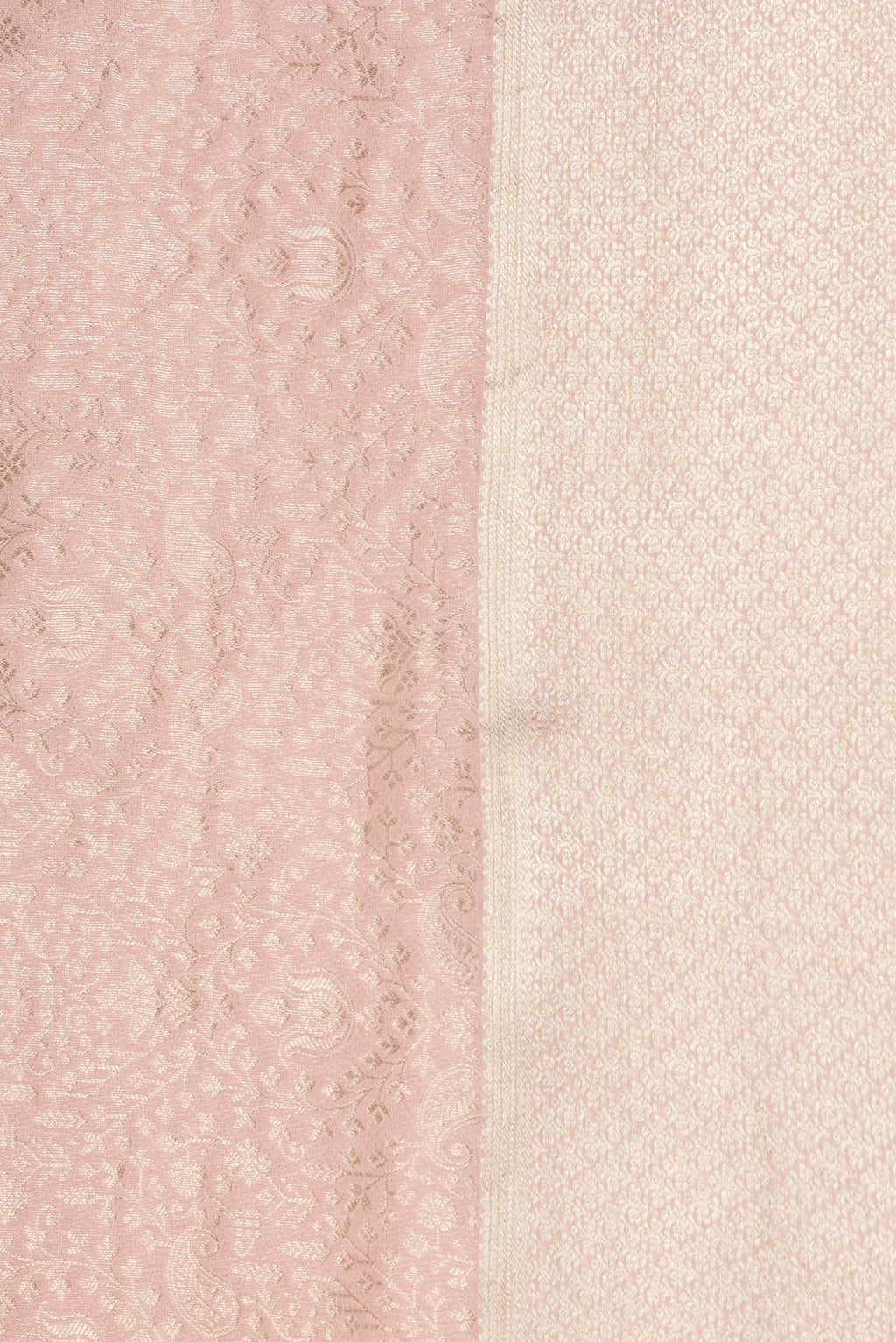 Border image of Golden Peach Dual Tone Banarasi Georgette Saree with Zari Brocade on the body and Zari Border. 