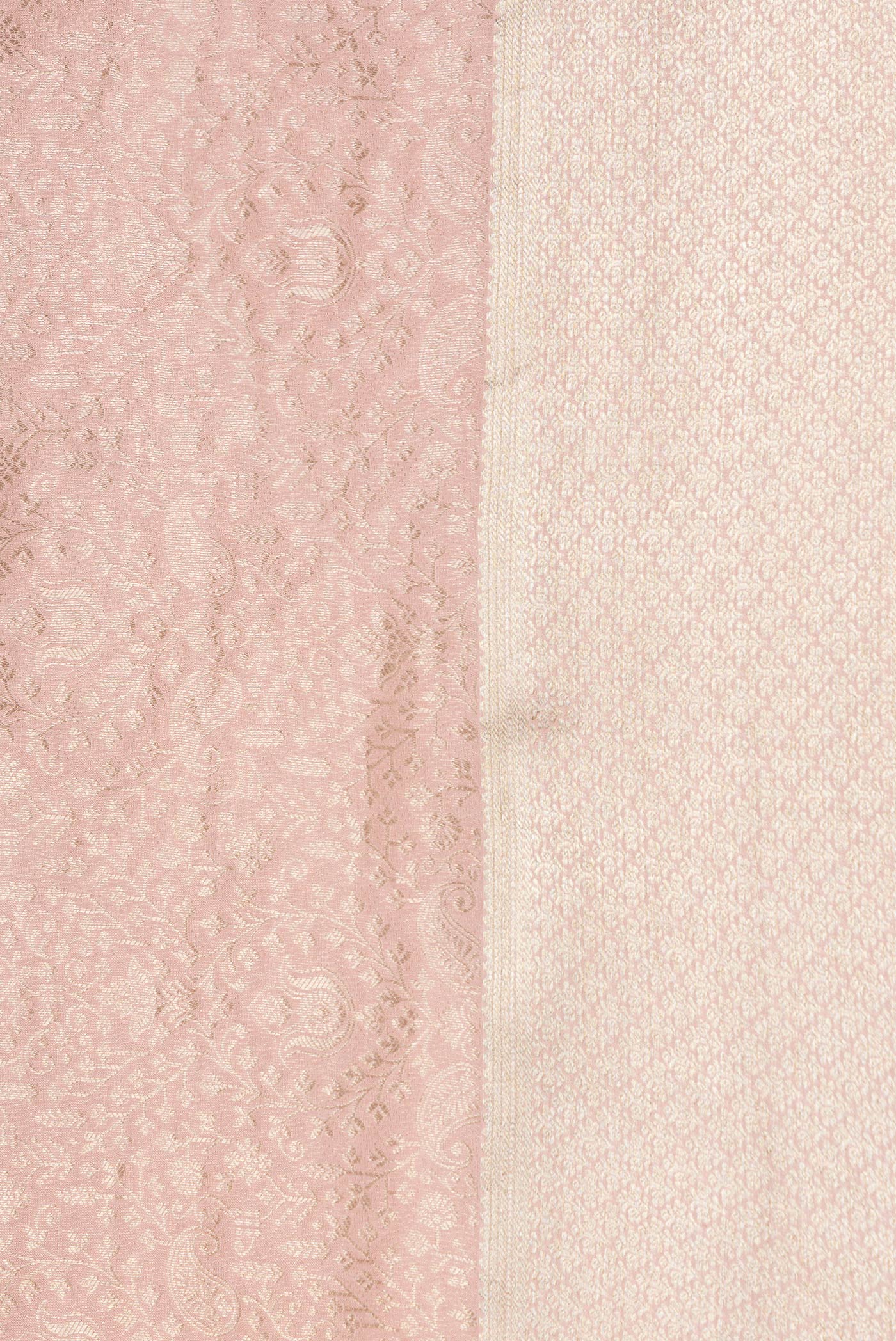 Border image of Golden Peach Dual Tone Banarasi Georgette Saree with Zari Brocade on the body and Zari Border. 