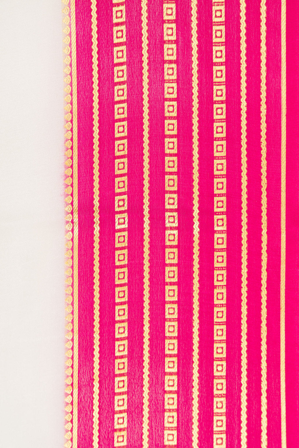 Border image of Off White Dual Tone Mysore Silk Saree with Plain Body and Zari Border. 