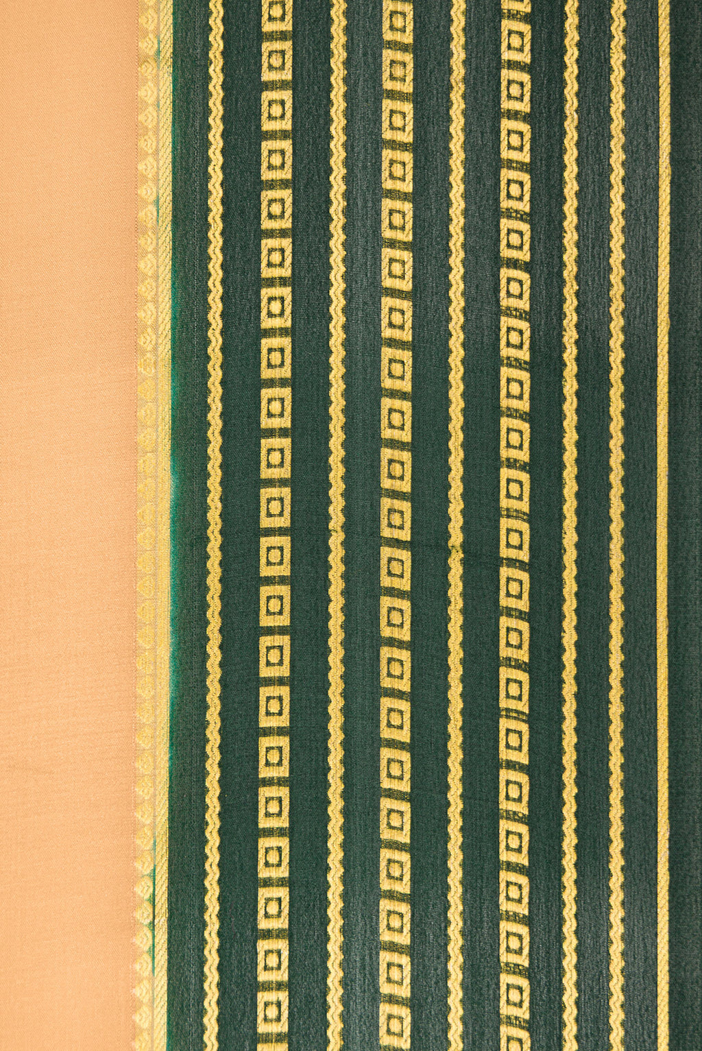 Border image of Sandal Dual Tone Mysore Silk Saree with Plain Body and Zari Border. 
