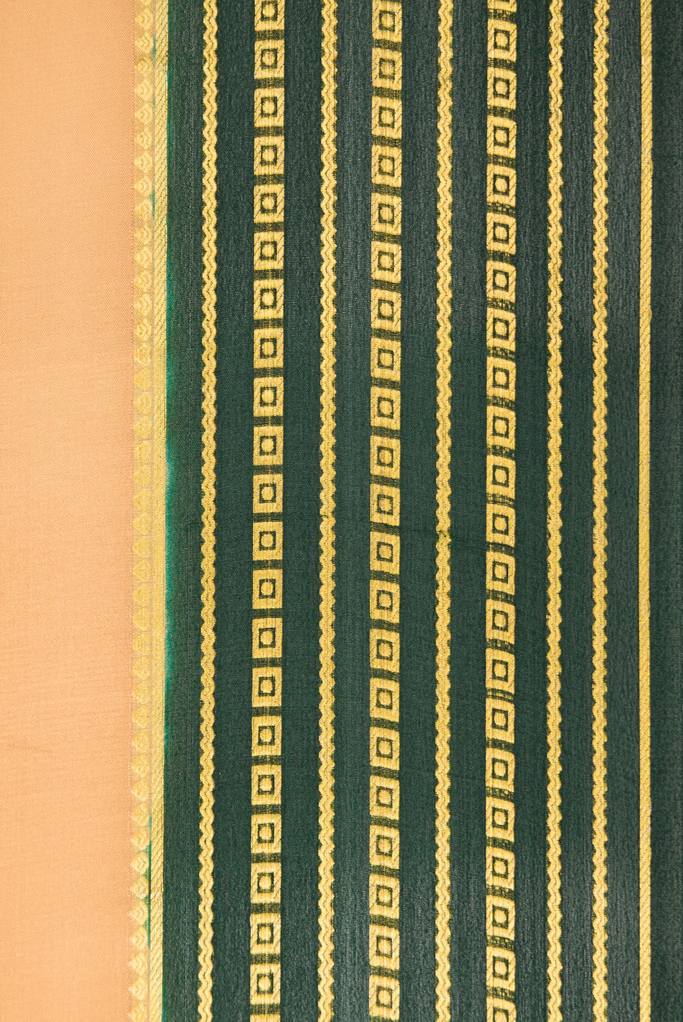 Border image of Sandal Dual Tone Mysore Silk Saree with Plain Body and Zari Border. 