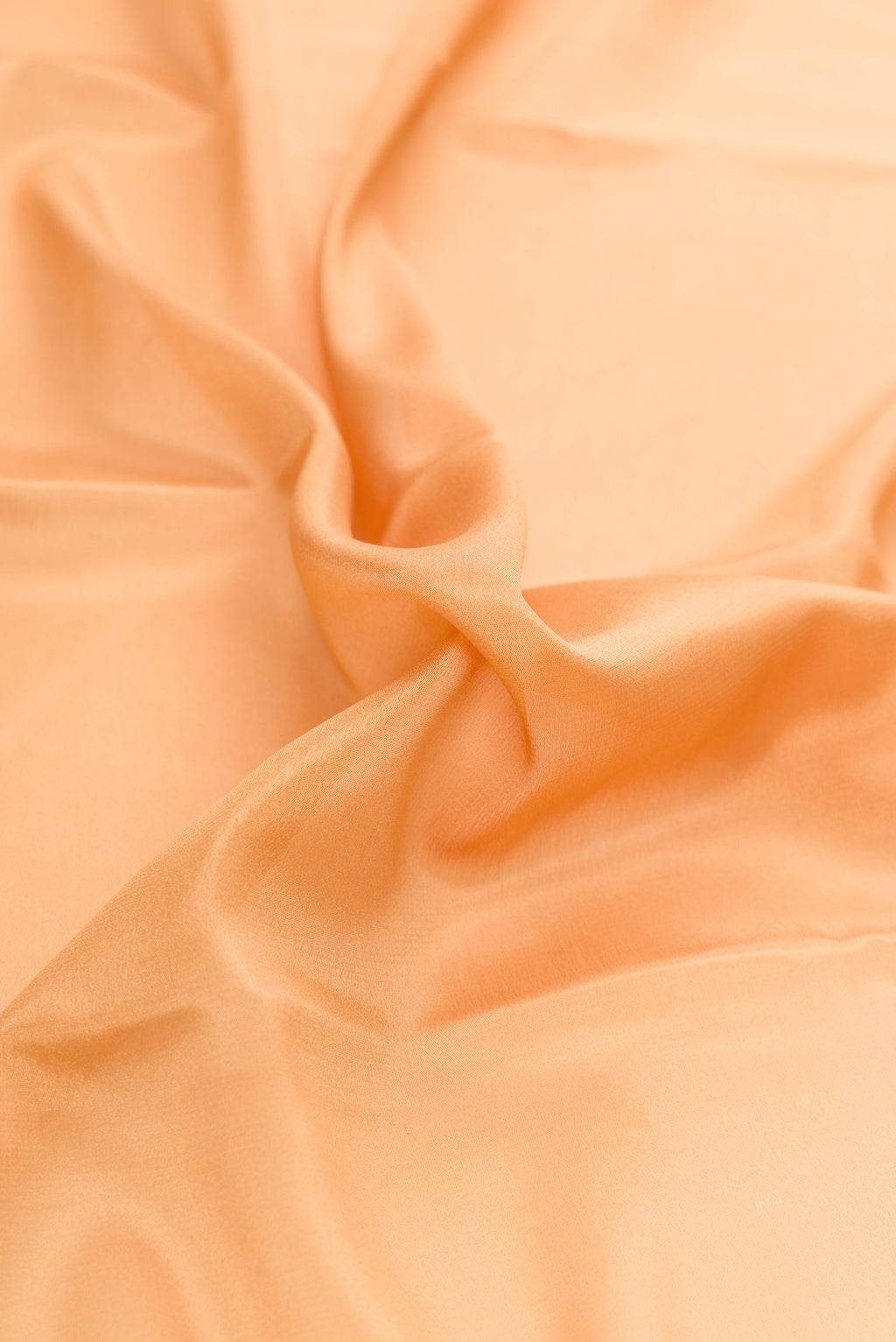 Close up of Sandal Dual Tone Mysore Silk Saree with Plain Body and Zari Border.  displaying folds