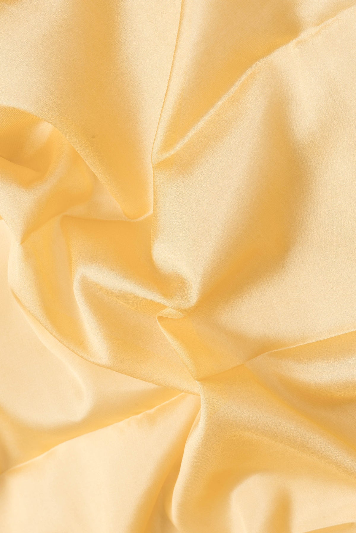 Close up of Sandal Dual Tone Mysore Silk Saree with Plain Body and Zari Border.  displaying folds