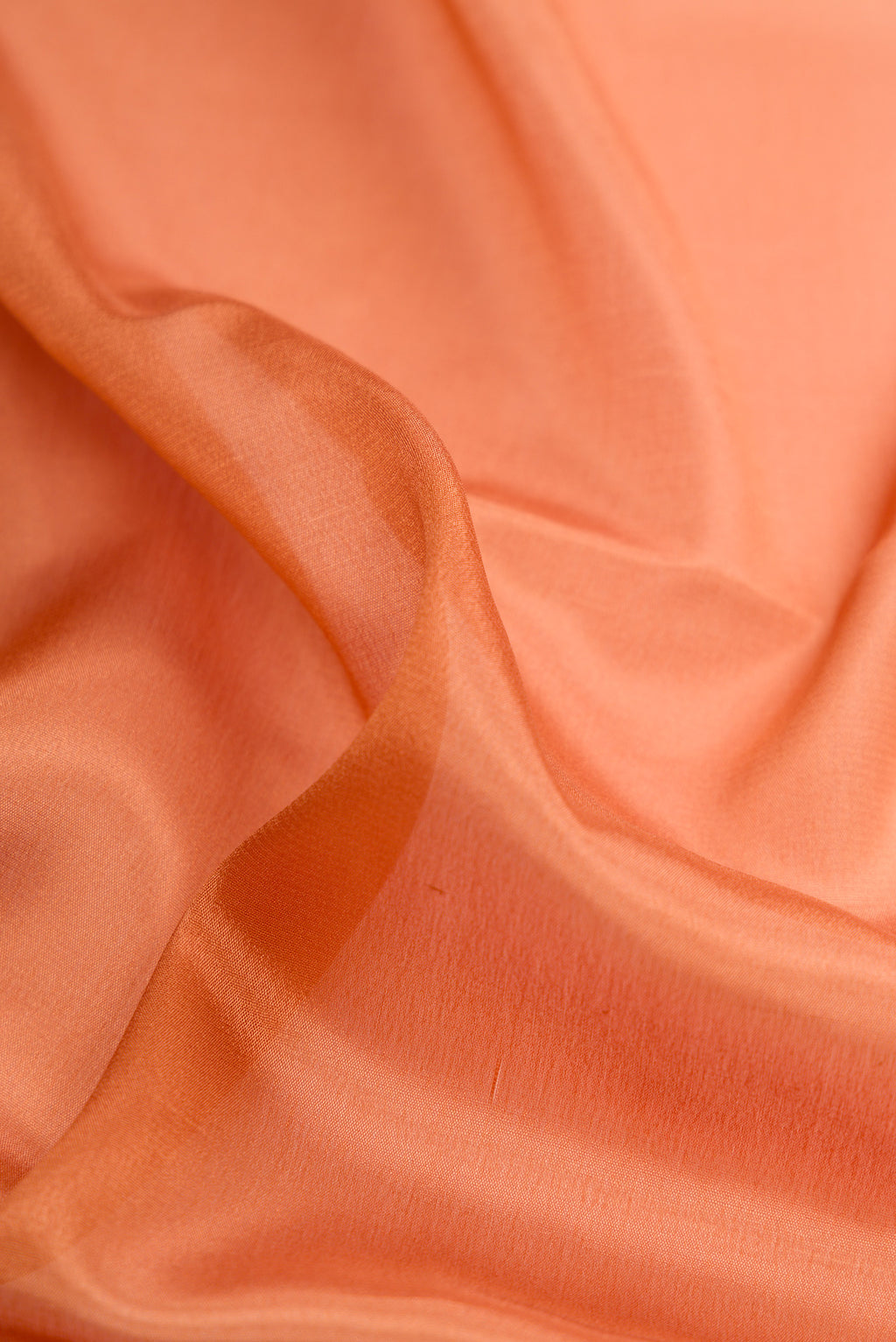 Close up of Gold Dual Tone Mysore Silk Saree with Plain Body and Zari Border.  displaying folds