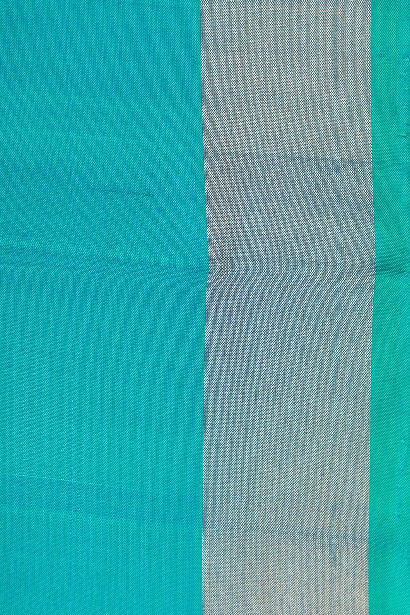 Border image of Sky Blue Dual Tone Soft Silk Saree with Zari Butta on the body and Zari Border. 