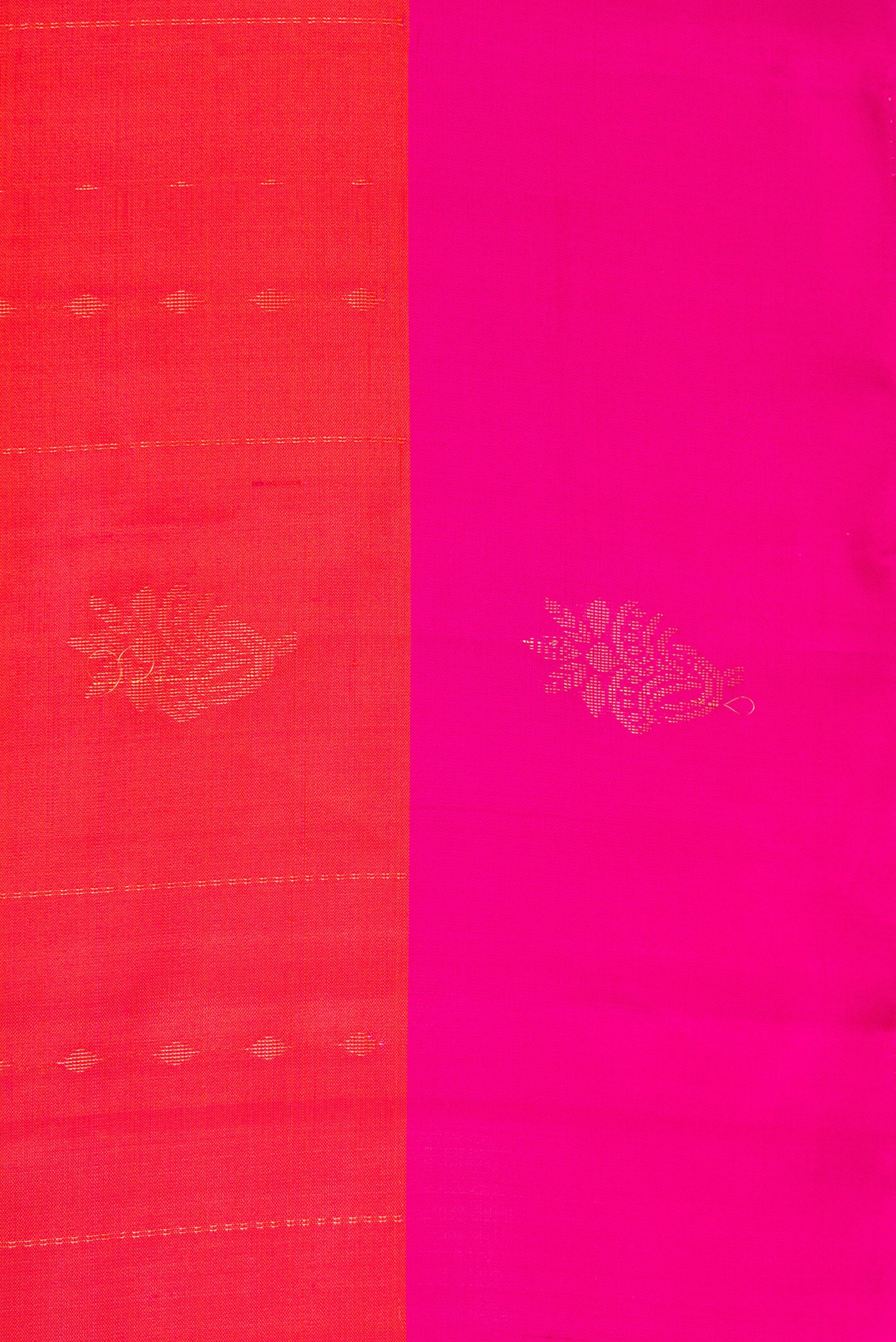 Border image of Coral Dual Tone Soft Silk Saree with Zari Butta on the body and Fancy Border. 