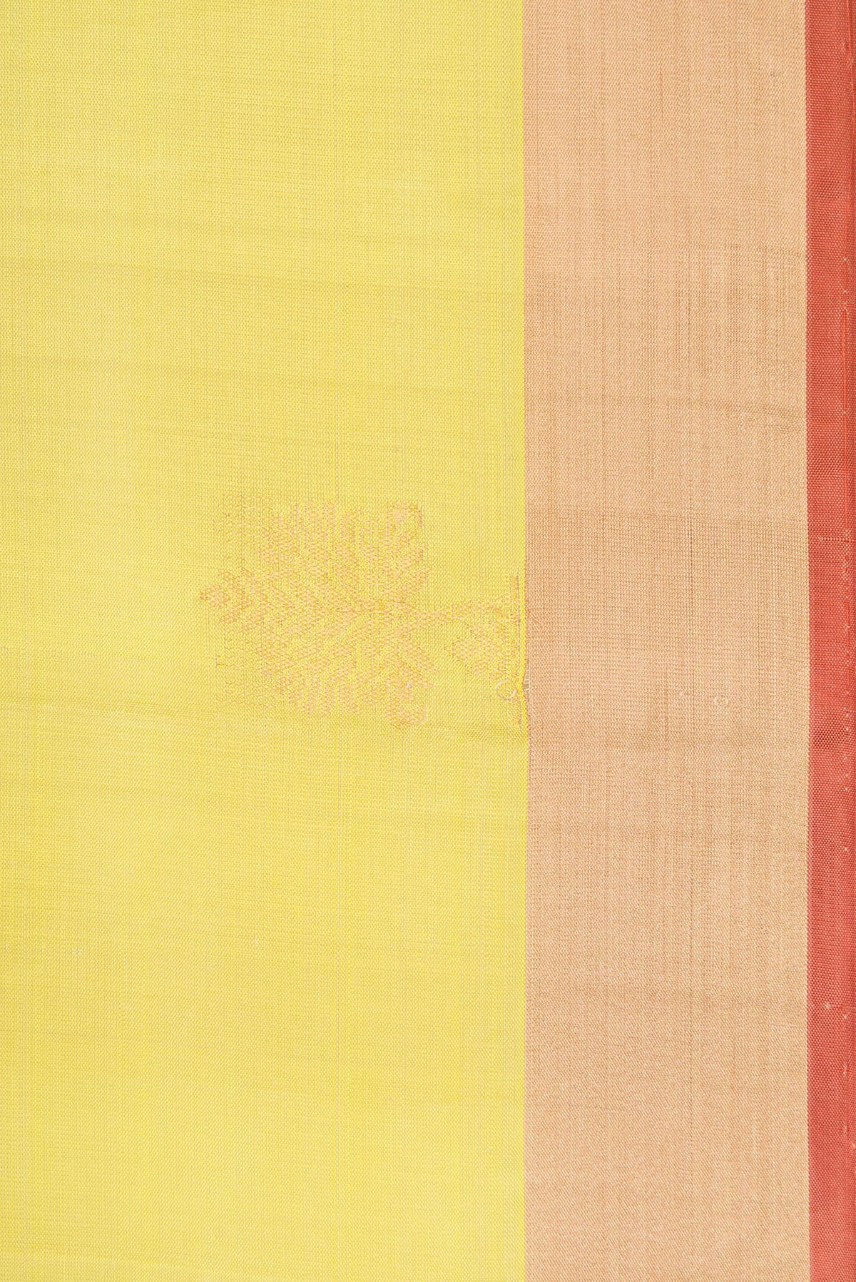 Border image of Pista Green Dual Tone Soft Silk Saree with Zari Butta on the body and Zari Border. 