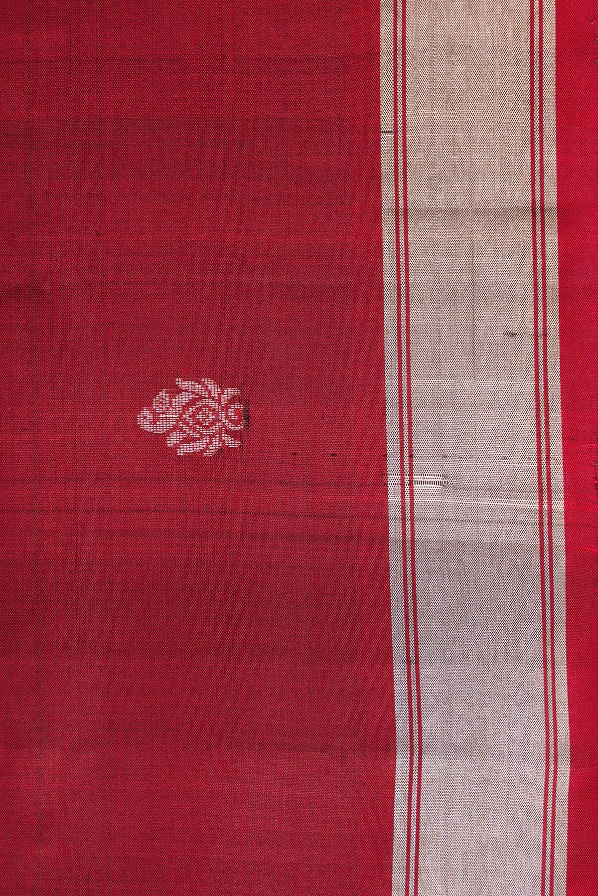 Border image of Maroon Dual Tone Soft Silk Saree with Zari Butta on the body and Zari Border. 