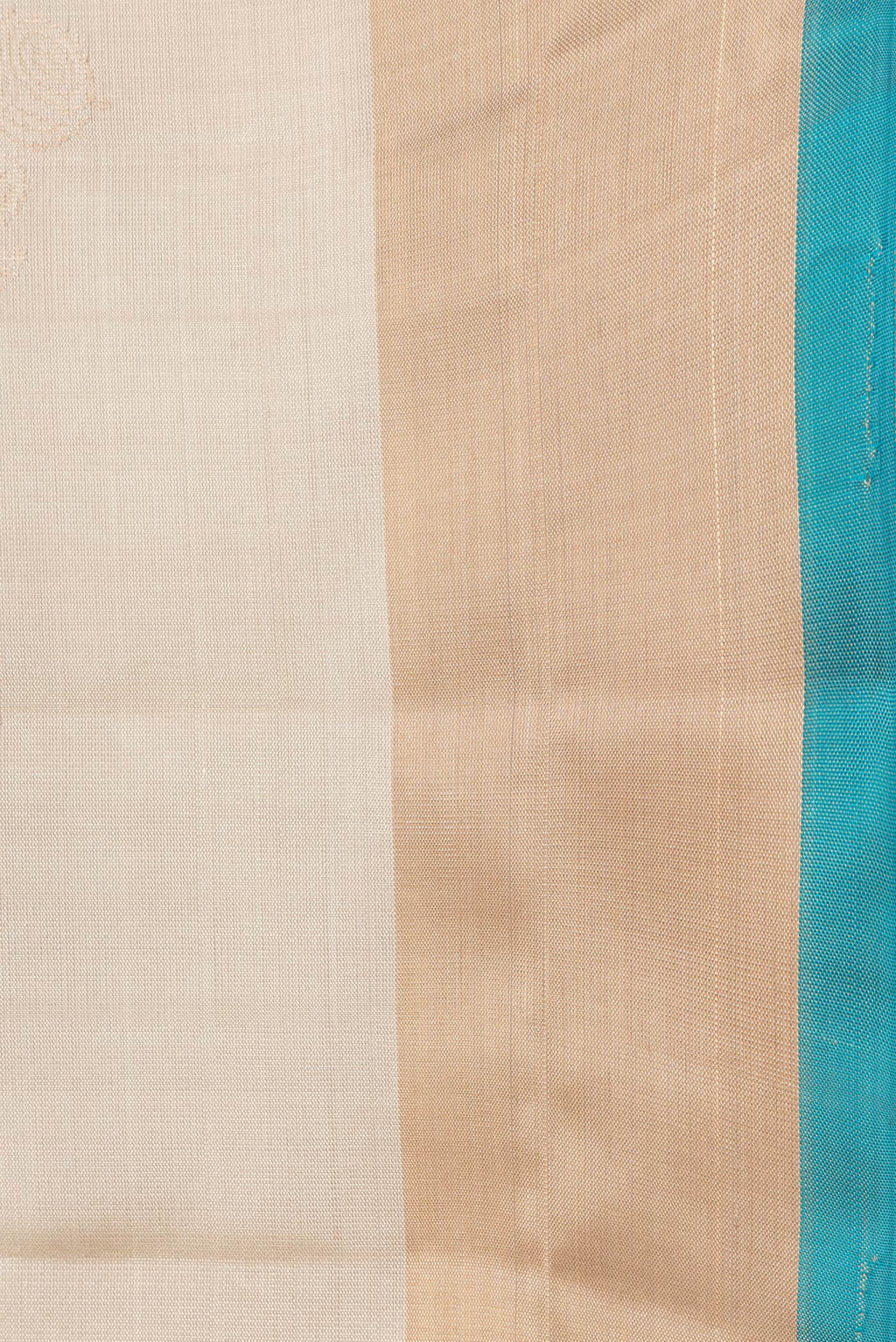 Border image of Beige Dual Tone Soft Silk Saree with Zari Butta on the body and Zari Border. 