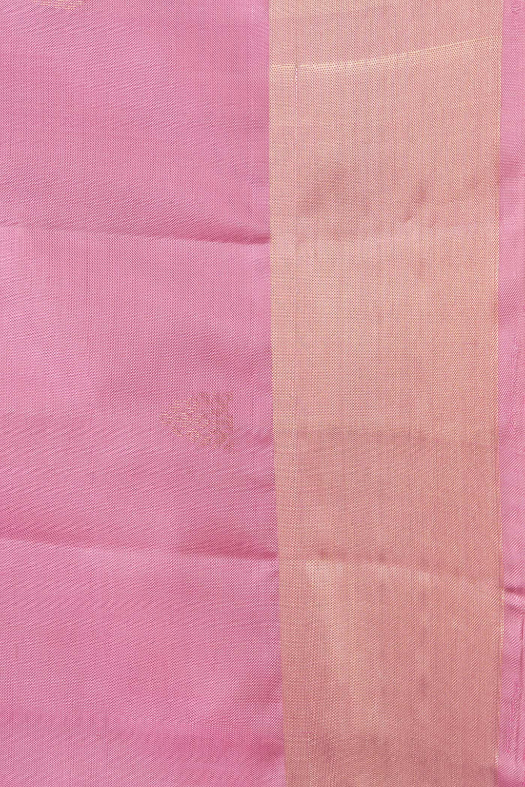 Border image of Pink Dual Tone Soft Silk Saree with Zari Butta on the body and Zari Border. 