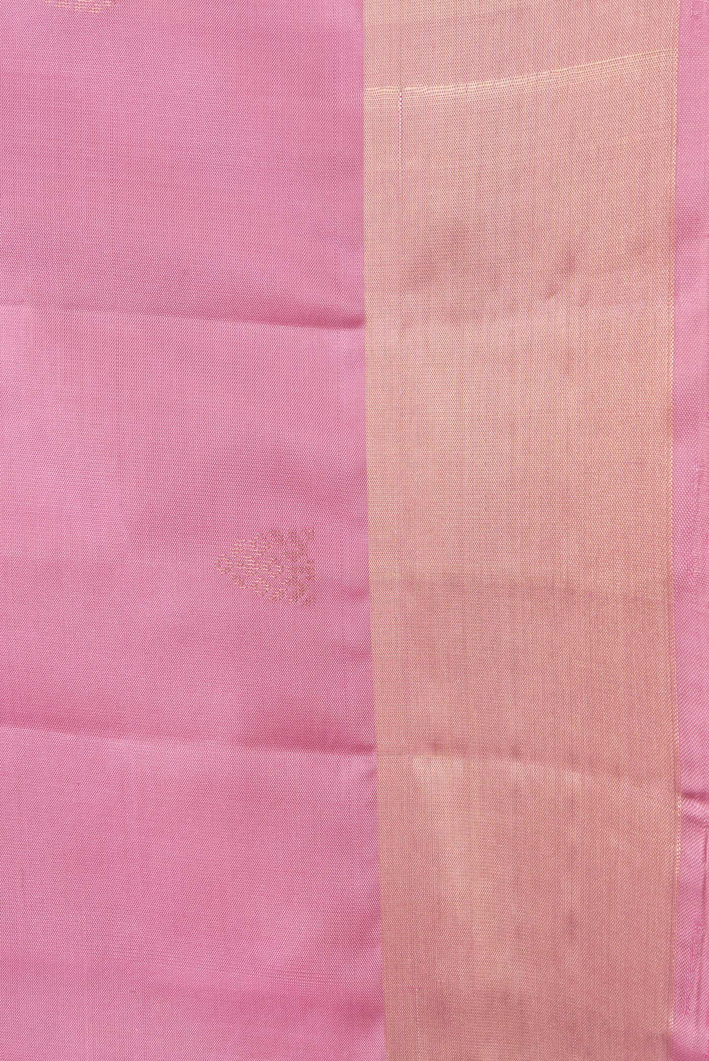 Border image of Pink Dual Tone Soft Silk Saree with Zari Butta on the body and Zari Border. 