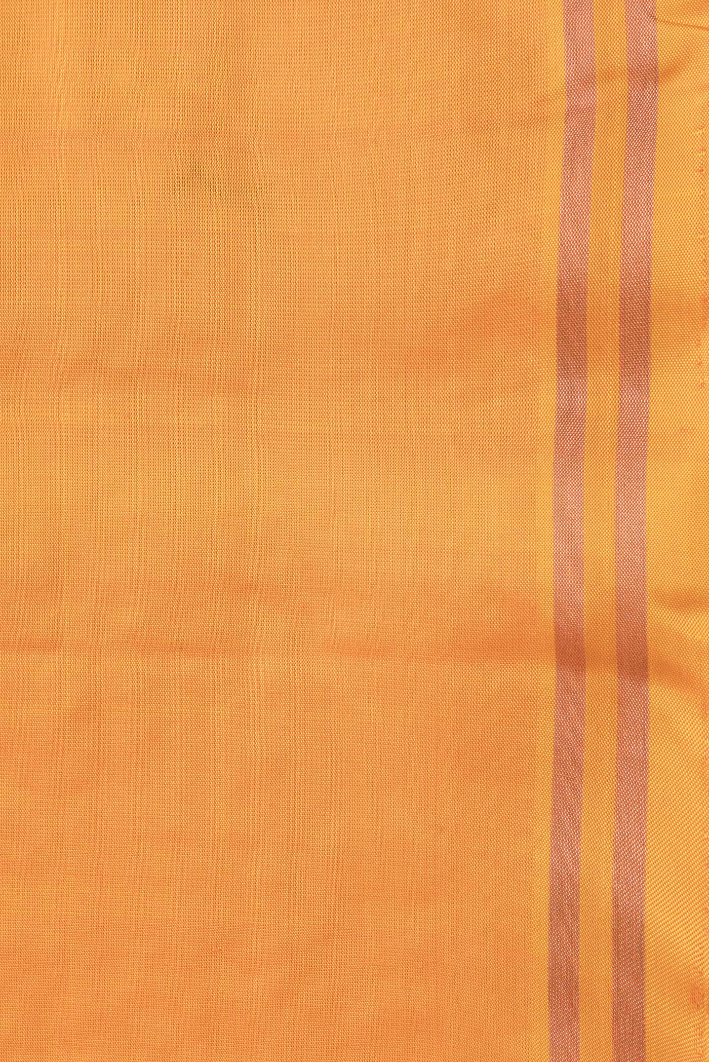 Border image of Orange Dual Tone Soft Silk Saree with Zari Butta on the body and Zari Border. 