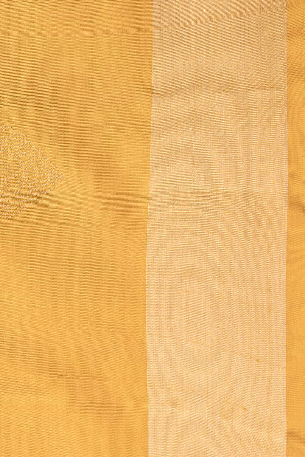 Border image of Mustard Dual Tone Soft Silk Saree with Zari Butta on the body and Zari Border. 