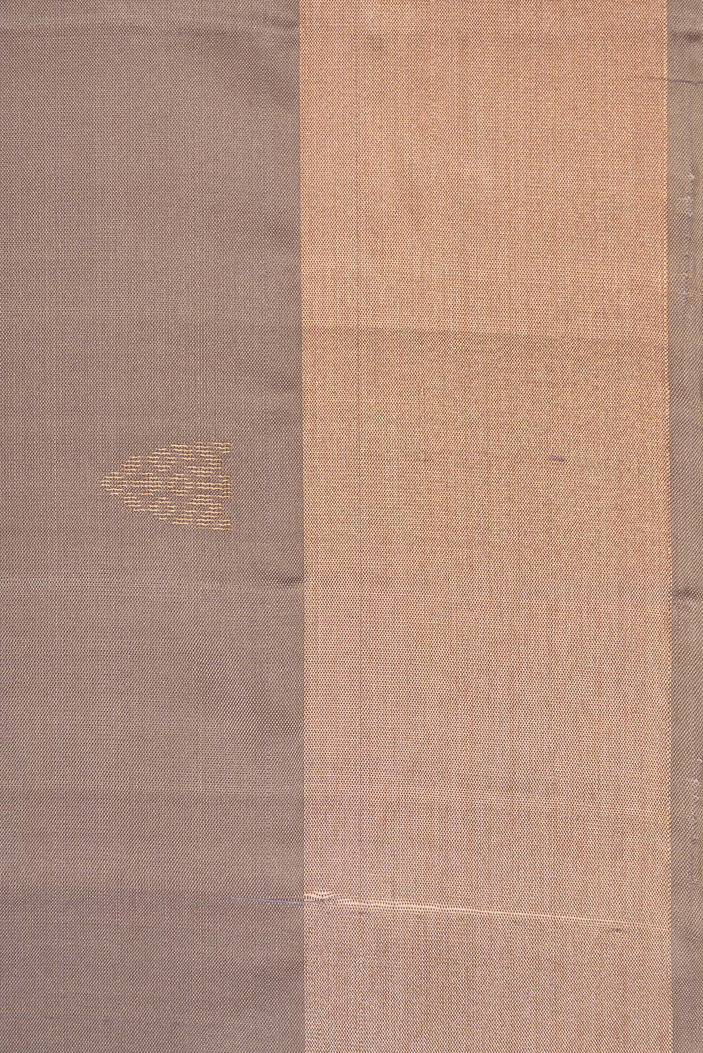 Border image of Grey Dual Tone Soft Silk Saree with Zari Butta on the body and Zari Border. 