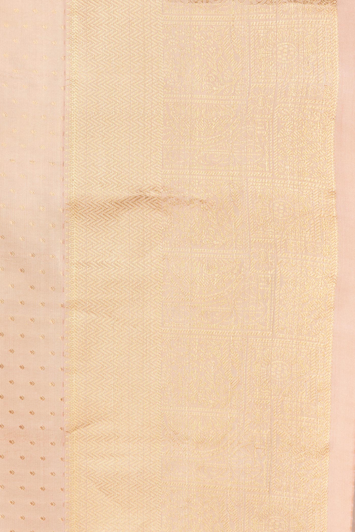 Border image of Caramel Dual Tone Kanchipuram Silk Saree with Zari Butta on the body and Zari Border. 