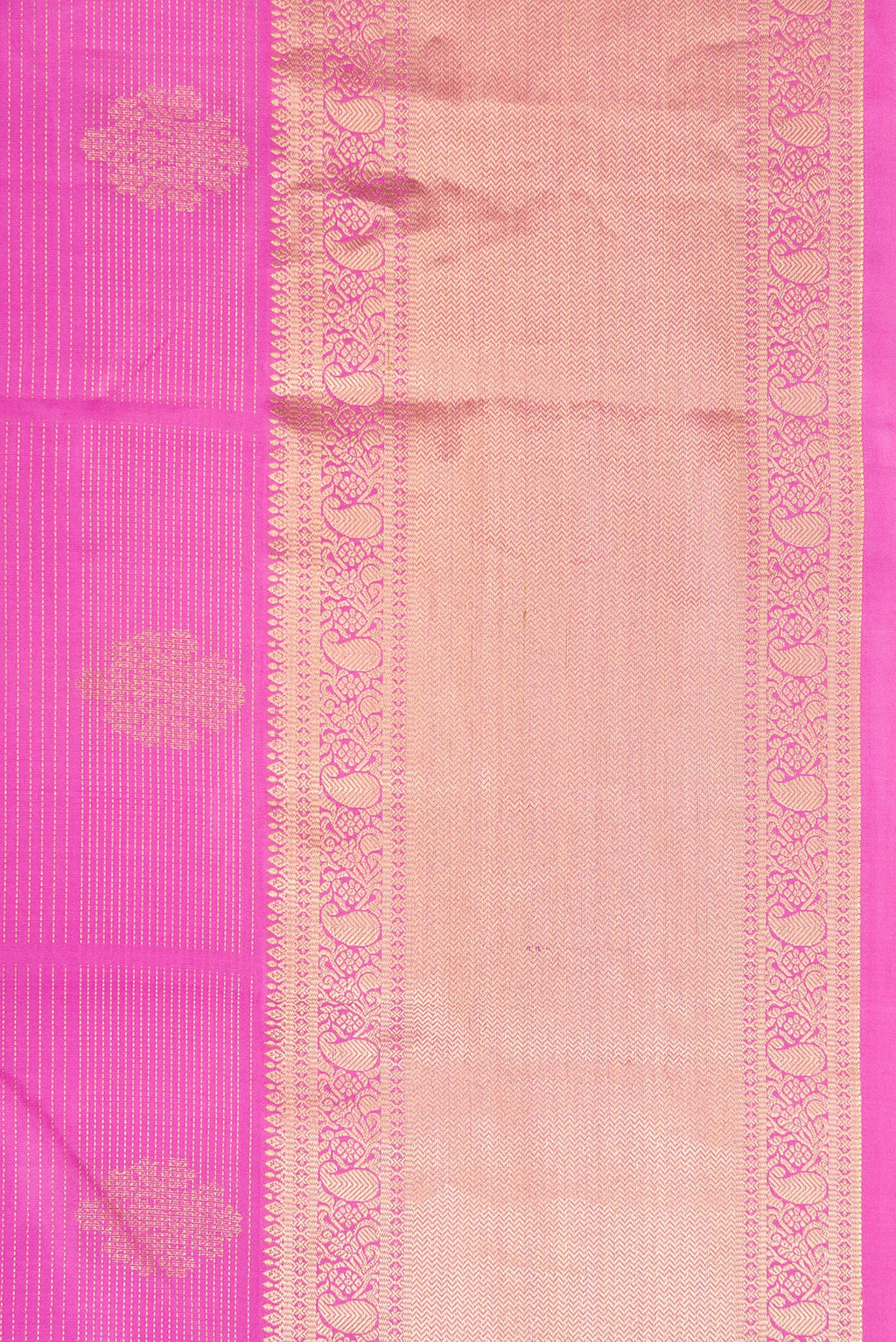 Border image of Lavender Dual Tone Kanjivaram Silk Saree with Zari Butta on the body and Zari Border. 