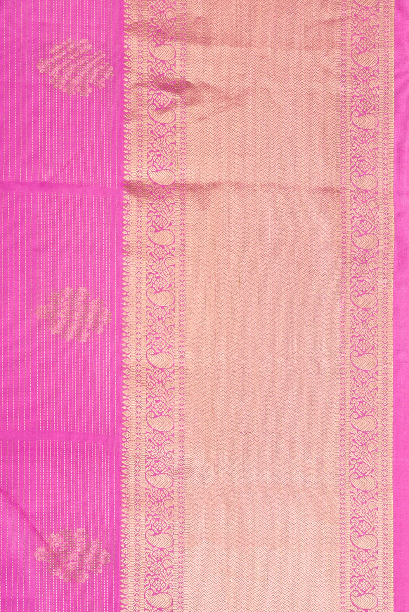 Border image of Lavender Dual Tone Kanjivaram Silk Saree with Zari Butta on the body and Zari Border. 