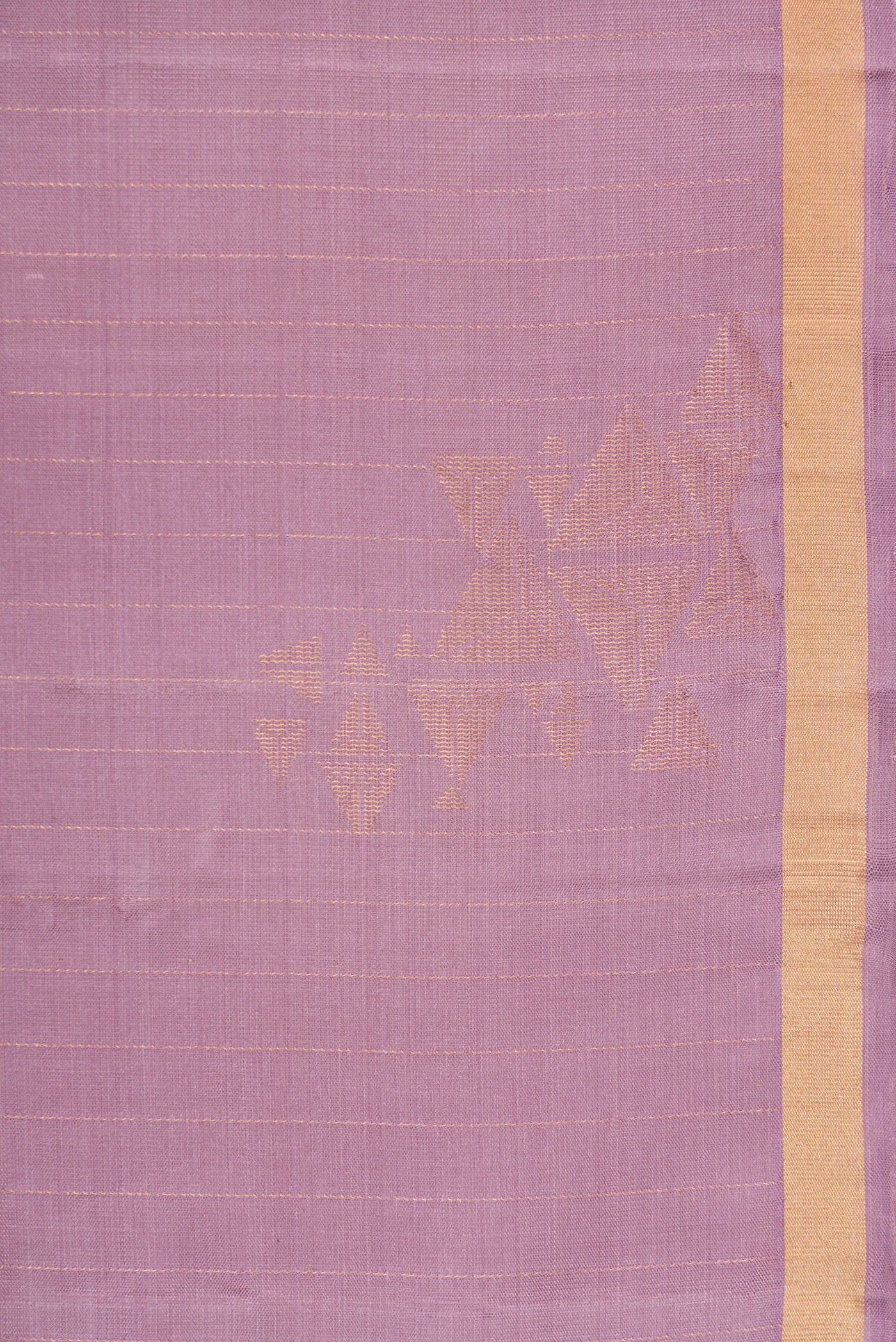 Border image of Lilac Dual Tone Soft Silk Saree with Zari Butta on the body and Zari Border. 