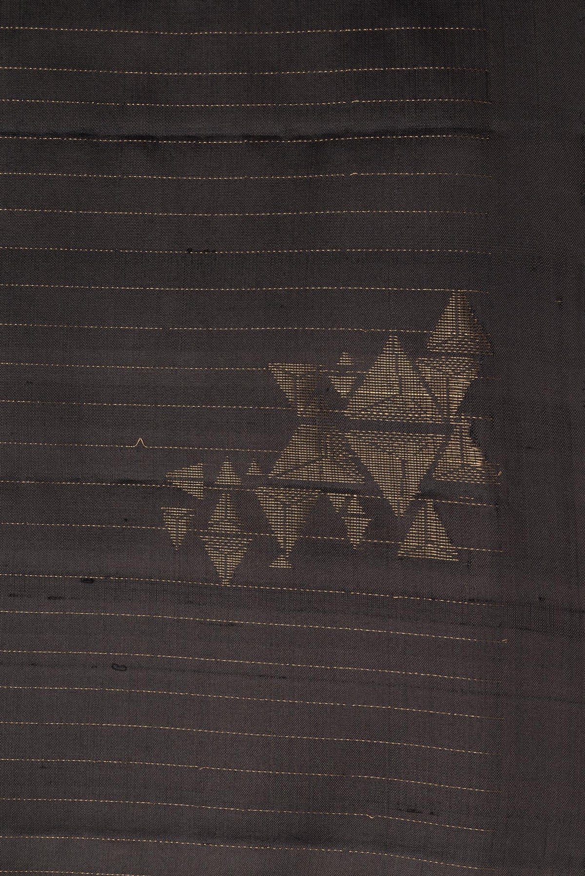 Border image of Coffee Brown Dual Tone Soft Silk Saree with Stripes on the body and Without Border. 