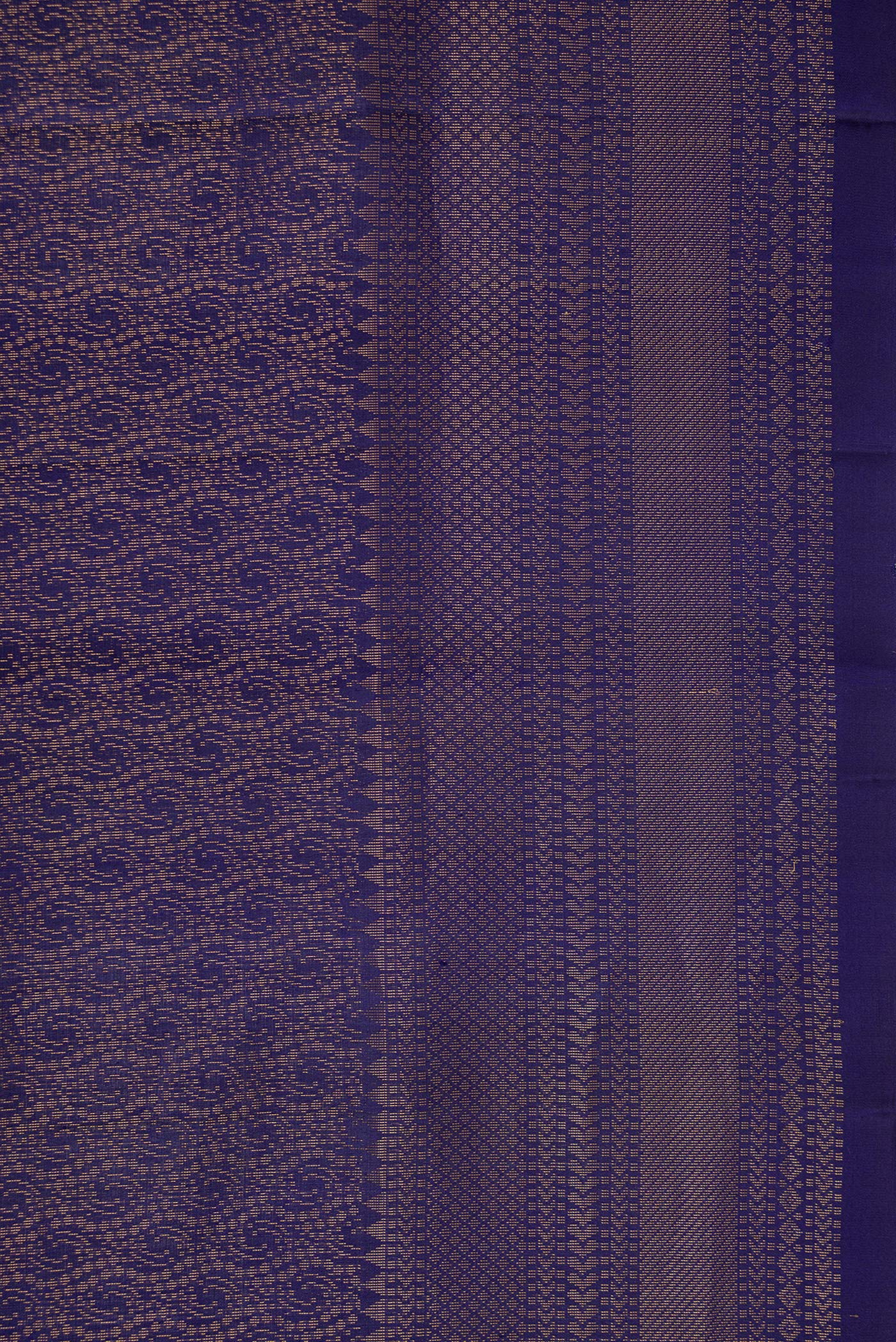 Border image of Navy Blue Dual Tone Soft Silk Saree with Zari Brocade on the body and Zari Border. 