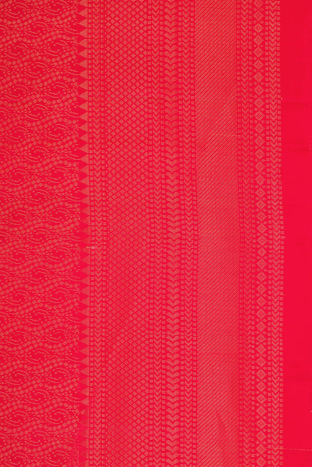 Border image of Red Dual Tone Soft Silk Saree with Zari Brocade on the body and Zari Border. 
