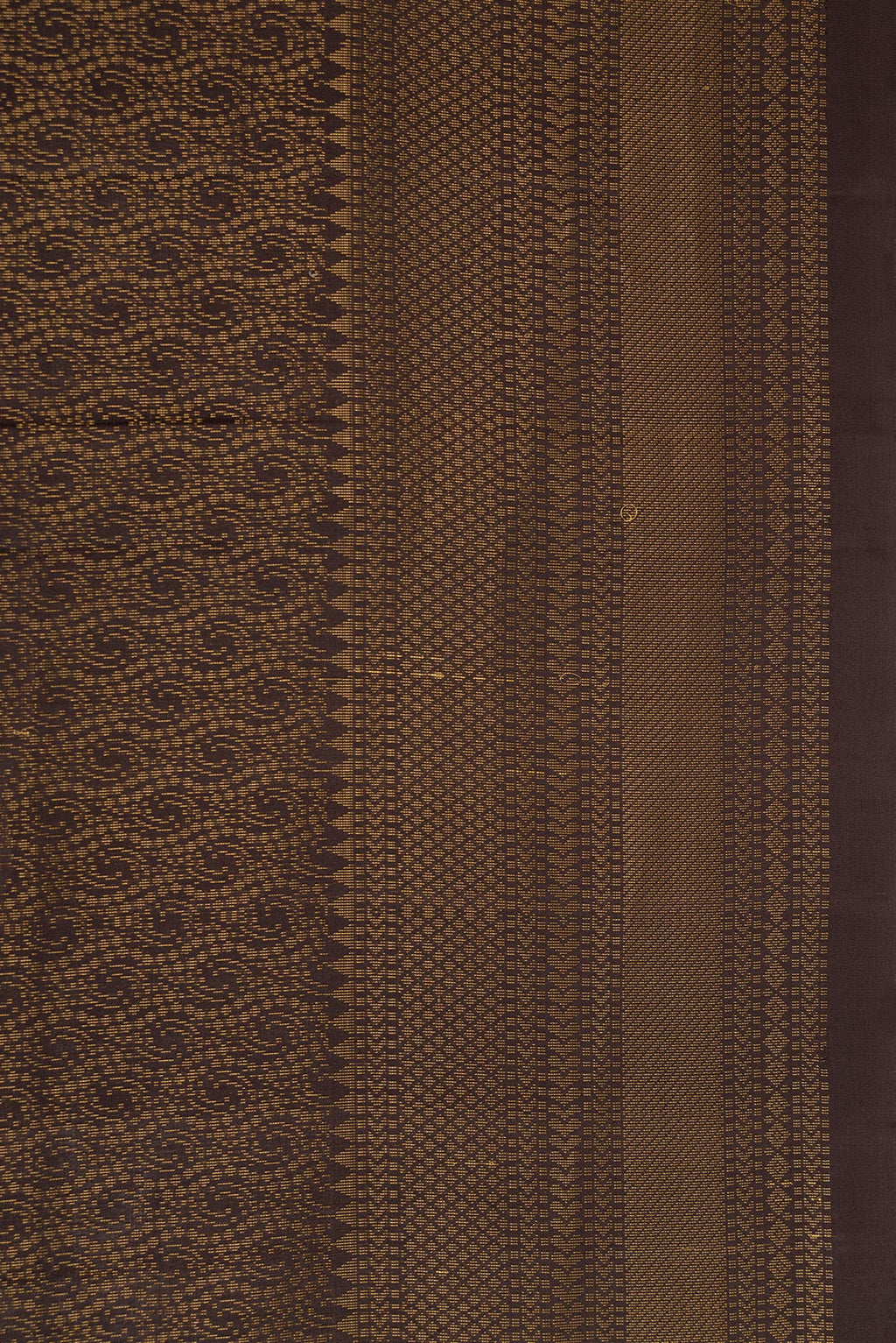 Border image of Coffee Brown Dual Tone Soft Silk Saree with Zari Brocade on the body and Zari Border. 