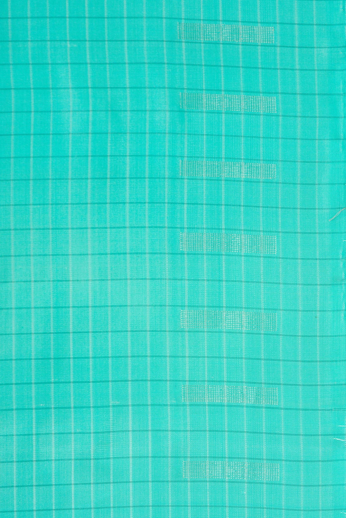 Border image of Sky Blue Dual Tone Soft Silk Saree with Stripes on the body and Without Border. 