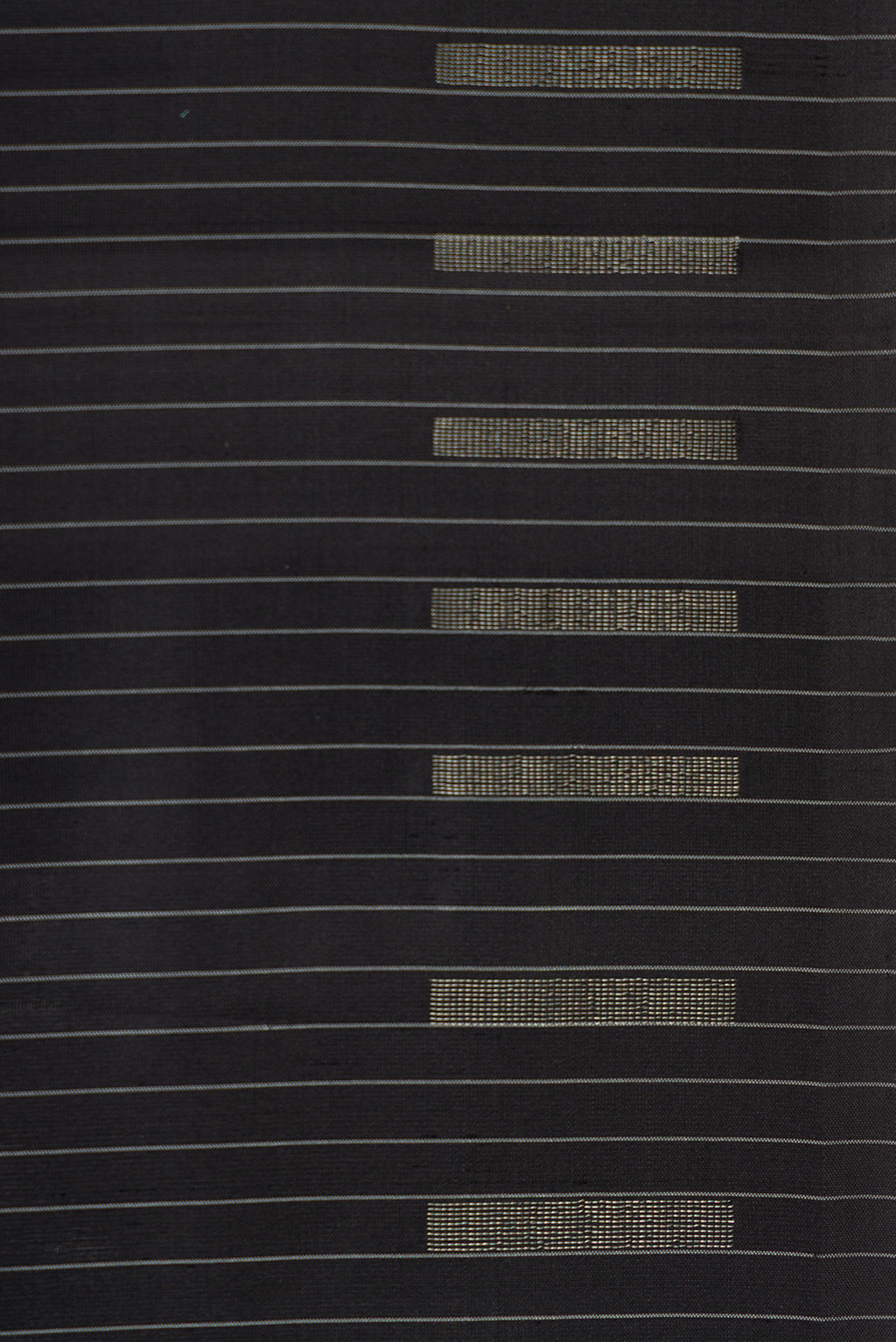 Border image of Black Dual Tone Soft Silk Saree with Stripes on the body and Zari Border. 
