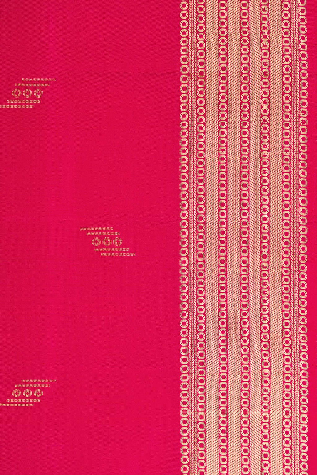Border image of Dark Pink Dual Tone Soft Silk Saree with Zari Butta on the body and Zari Border. 