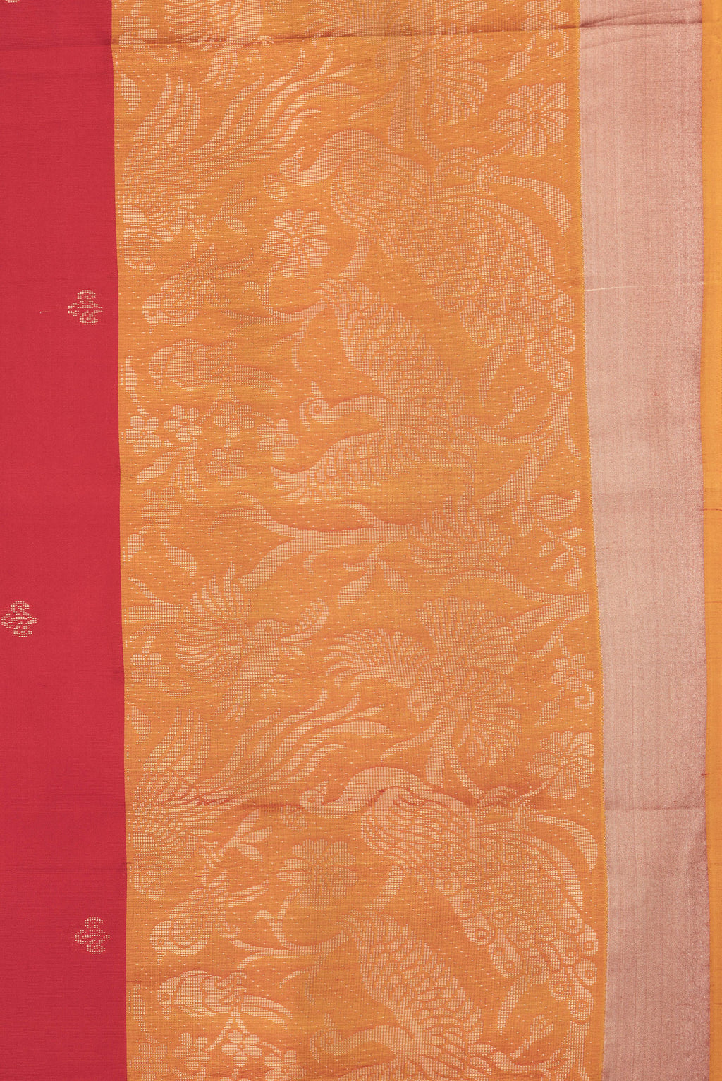 Border image of Maroon Dual Tone Soft Silk Saree with Zari Butta on the body and Fancy Border. 