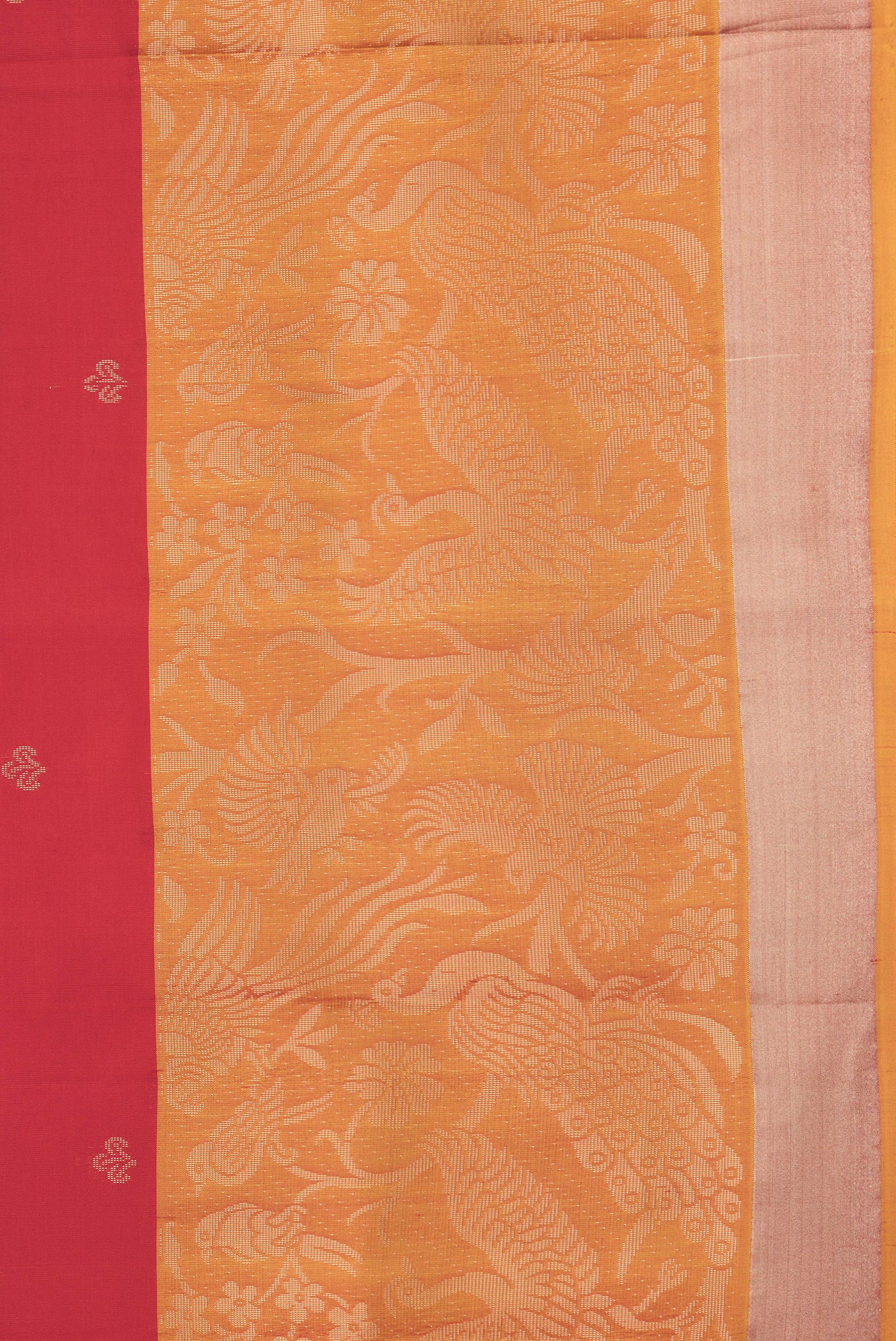 Border image of Maroon Dual Tone Soft Silk Saree with Zari Butta on the body and Fancy Border. 